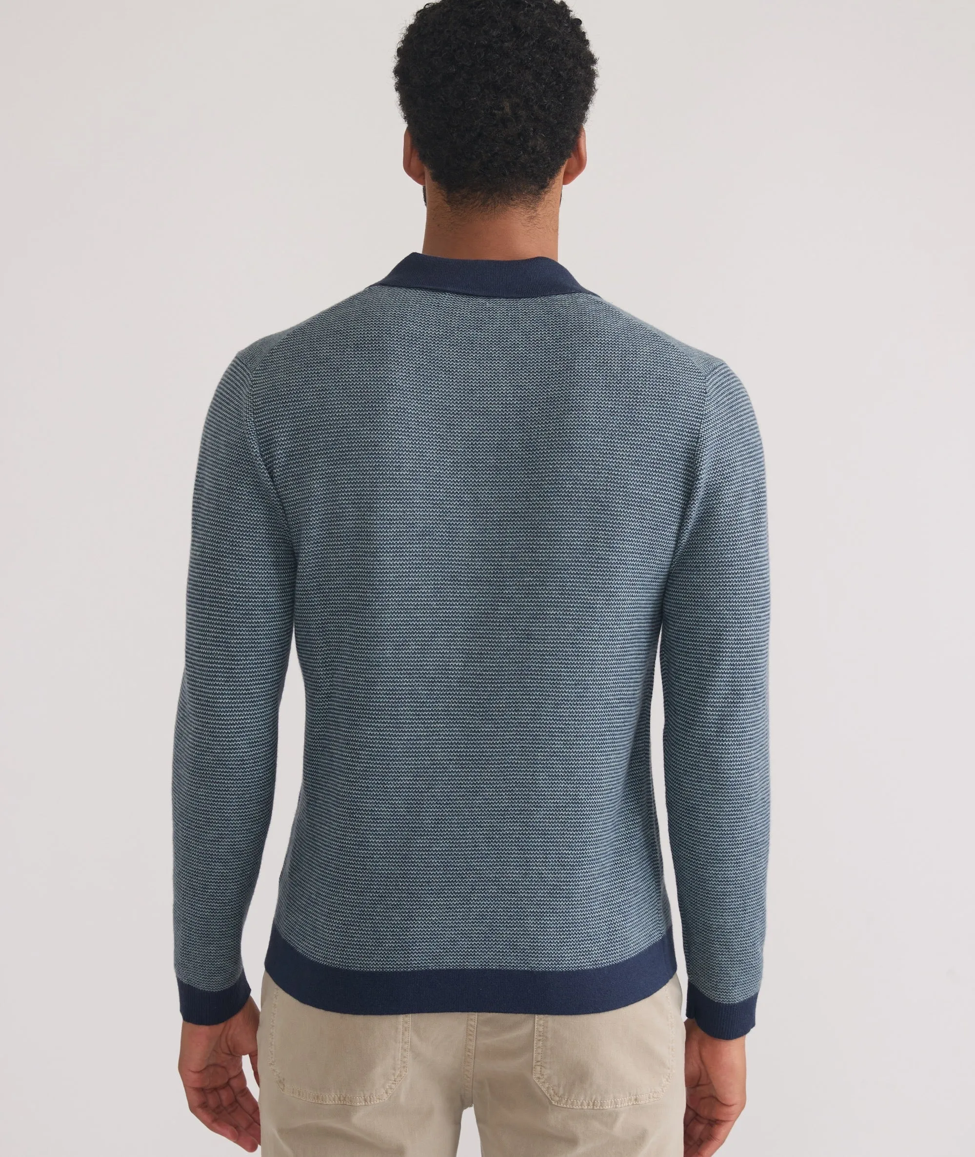 Liam Long Sleeve Sweater Polo sold by Marine Layer product image thumbnail 3