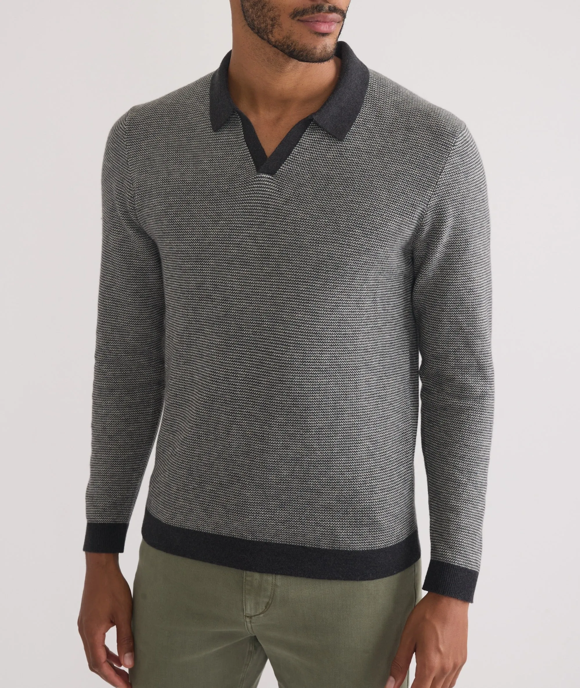 Liam Long Sleeve Sweater Polo sold by Marine Layer product image thumbnail 2