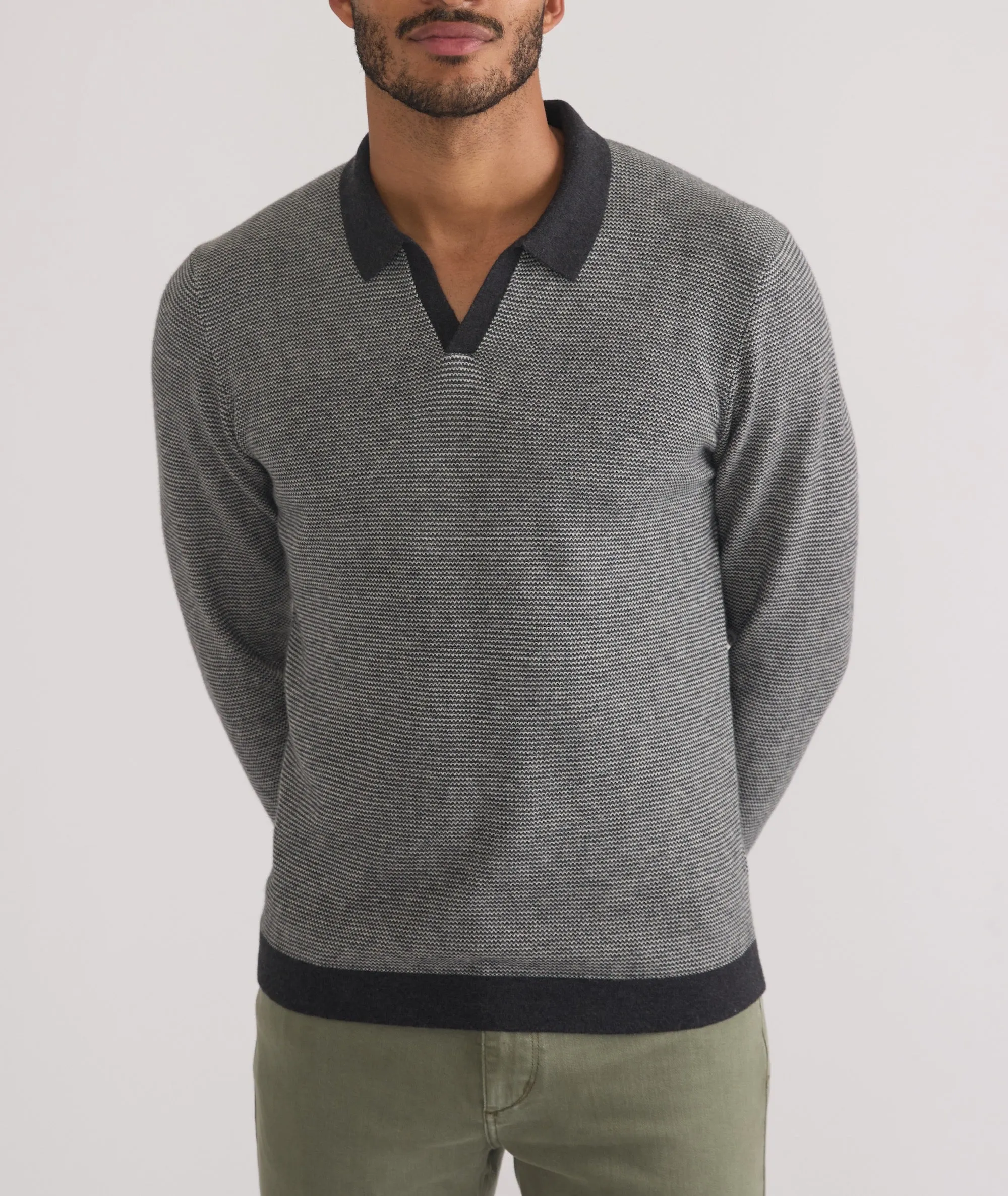Liam Long Sleeve Sweater Polo sold by Marine Layer product image thumbnail 3
