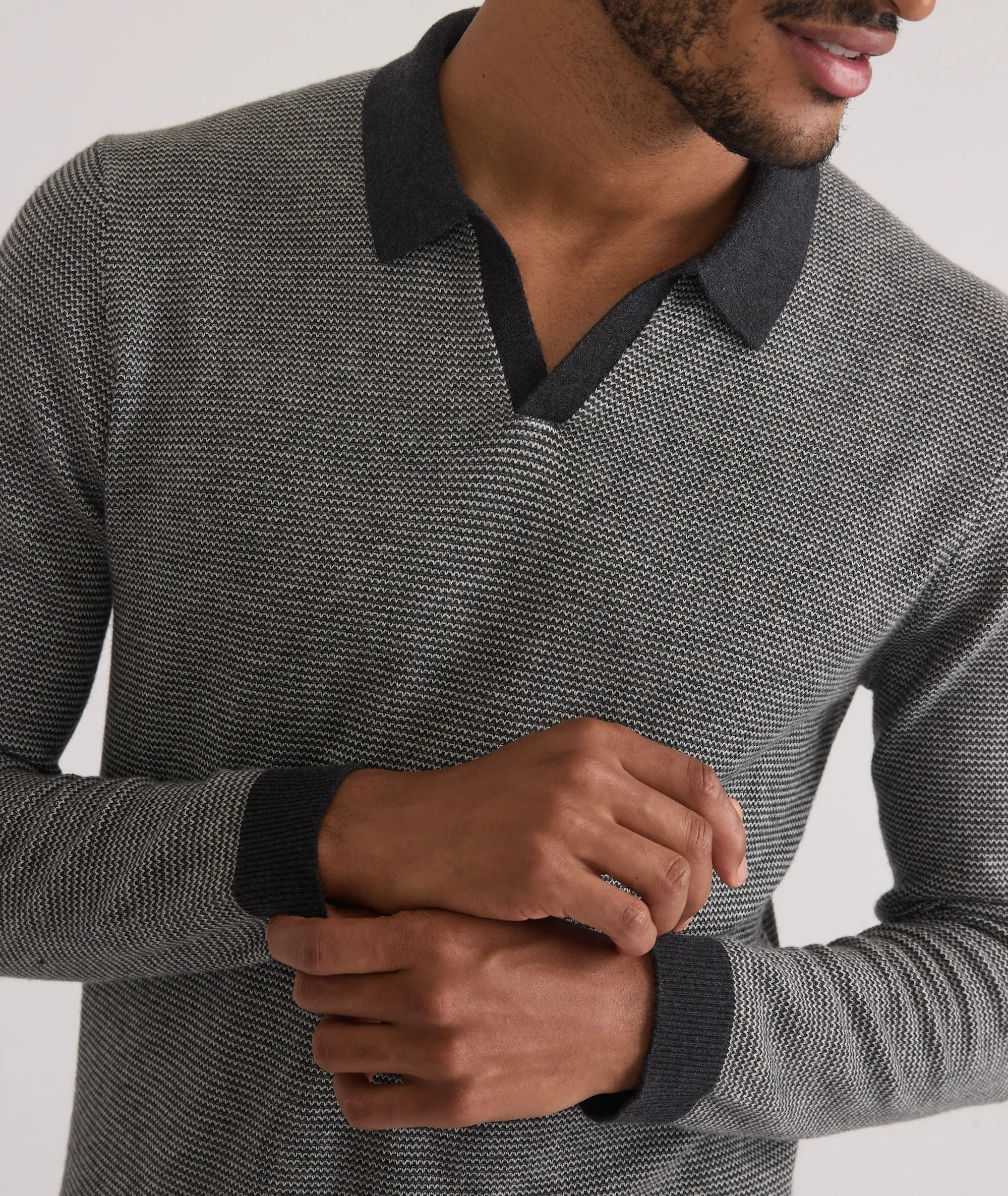 Liam Long Sleeve Sweater Polo sold by Marine Layer product image thumbnail 5
