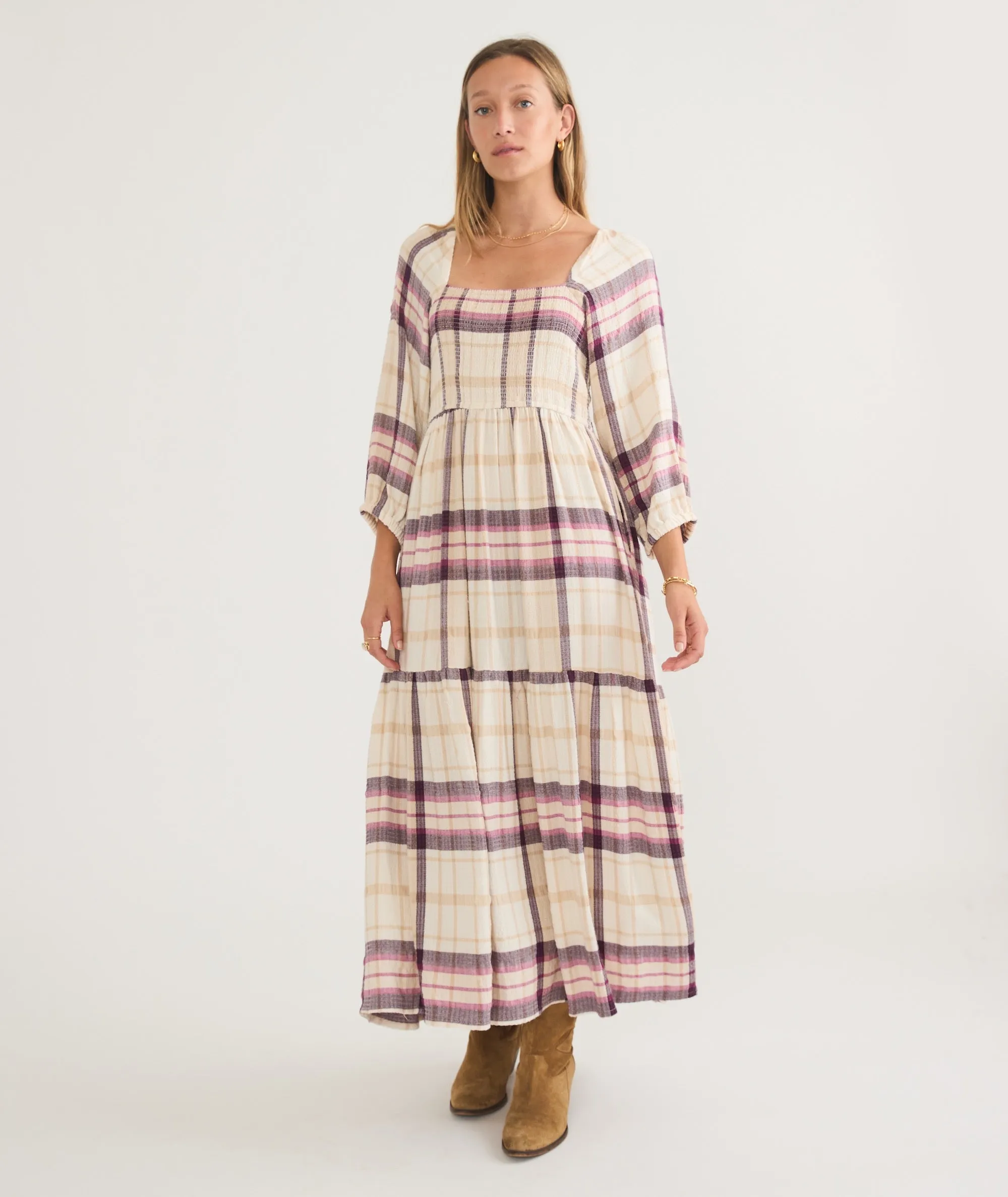 Ivy Smocked Dress sold by Marine Layer