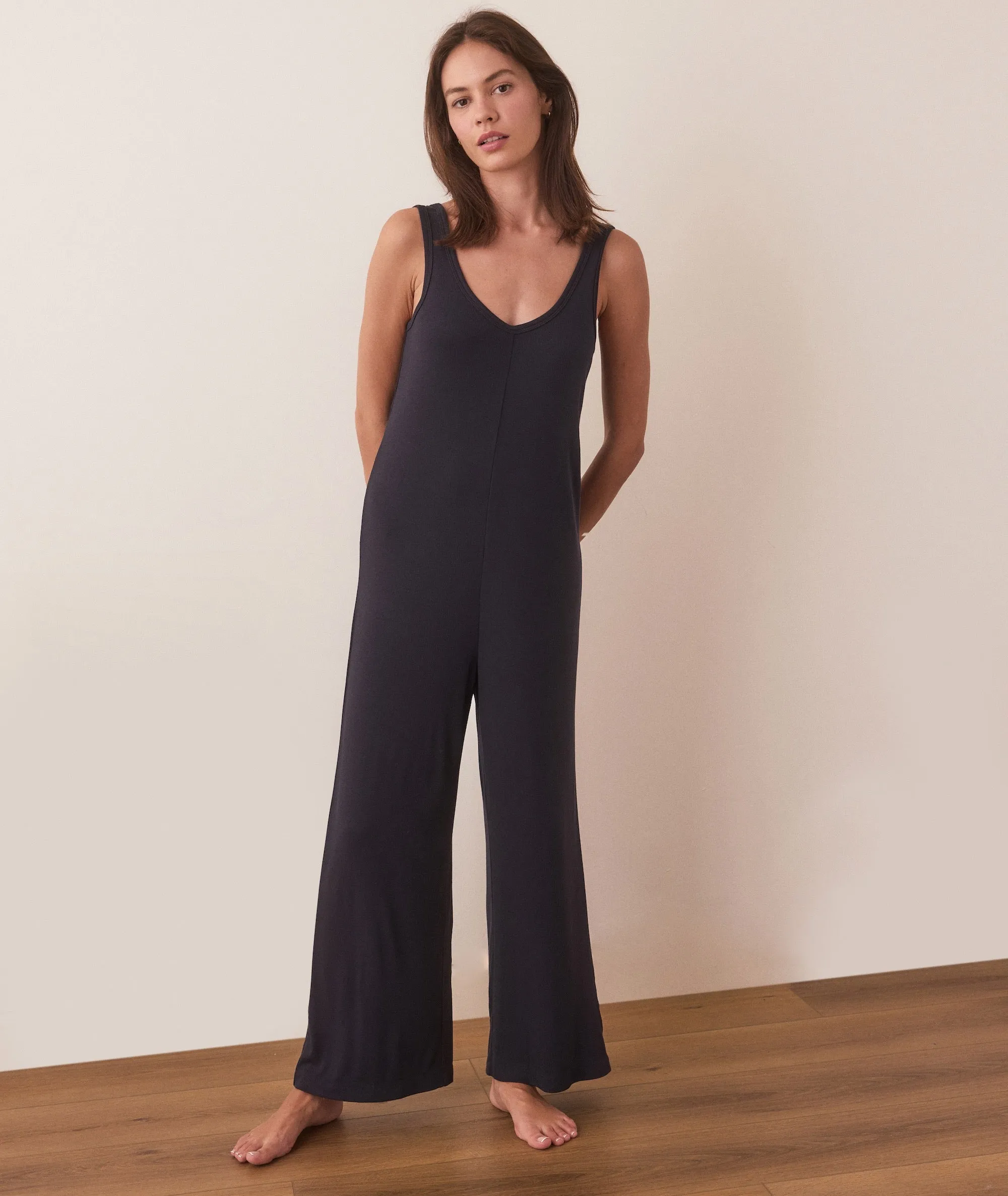 Lexi Rib Lounge Jumpsuit sold by Marine Layer product image thumbnail 2