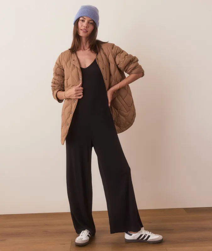 Lexi Rib Lounge Jumpsuit made by Marine Layer