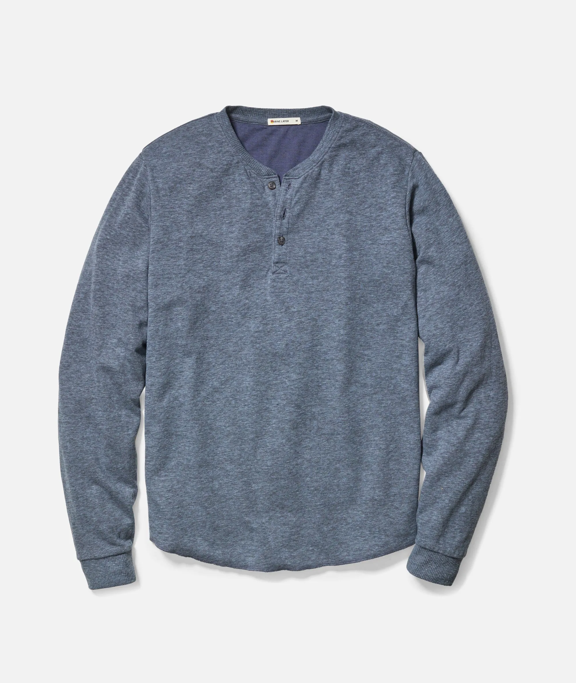 Double Knit Henley sold by Marine Layer