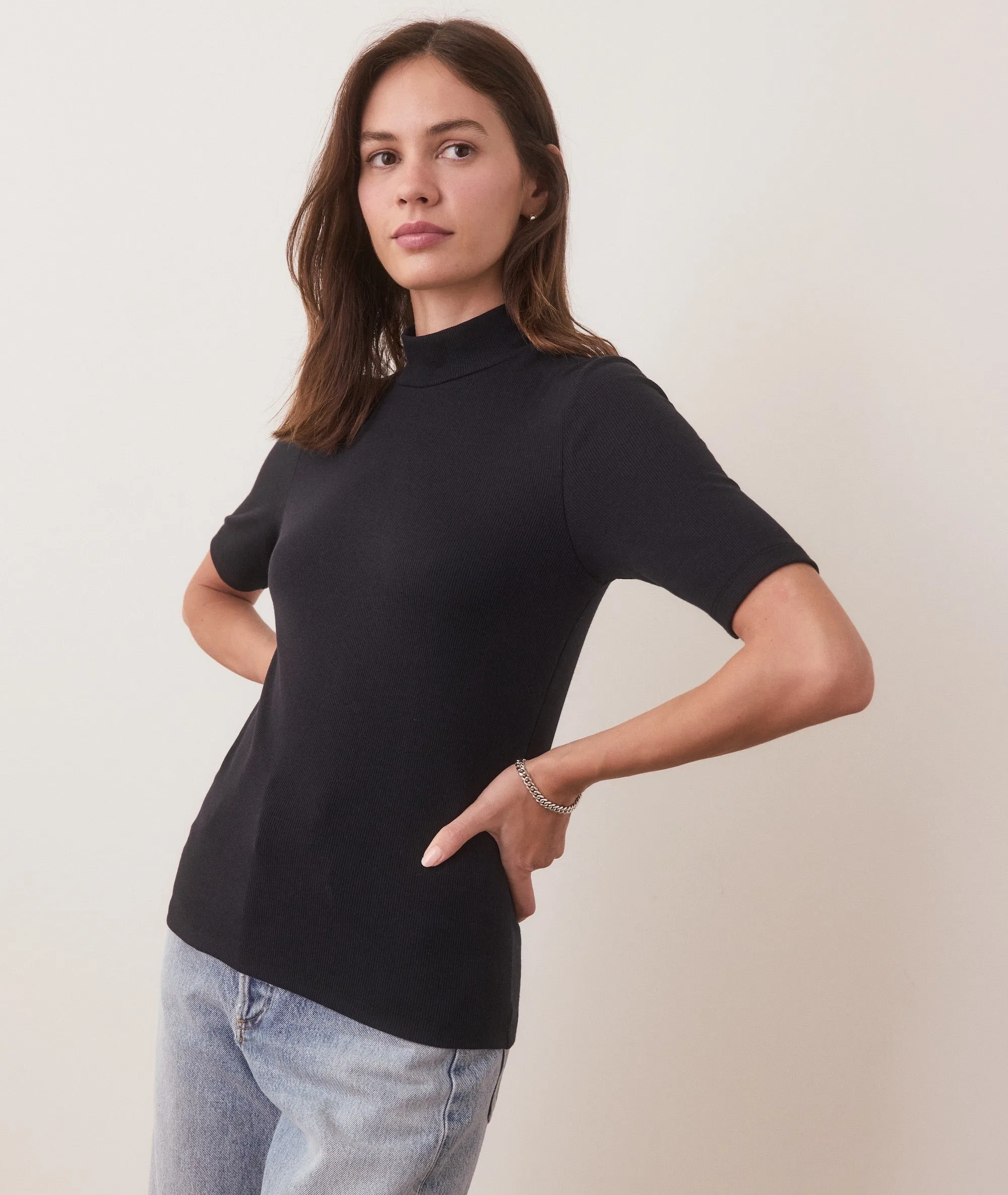 Lexi Rib Mock Neck Top sold by Marine Layer product image thumbnail 2