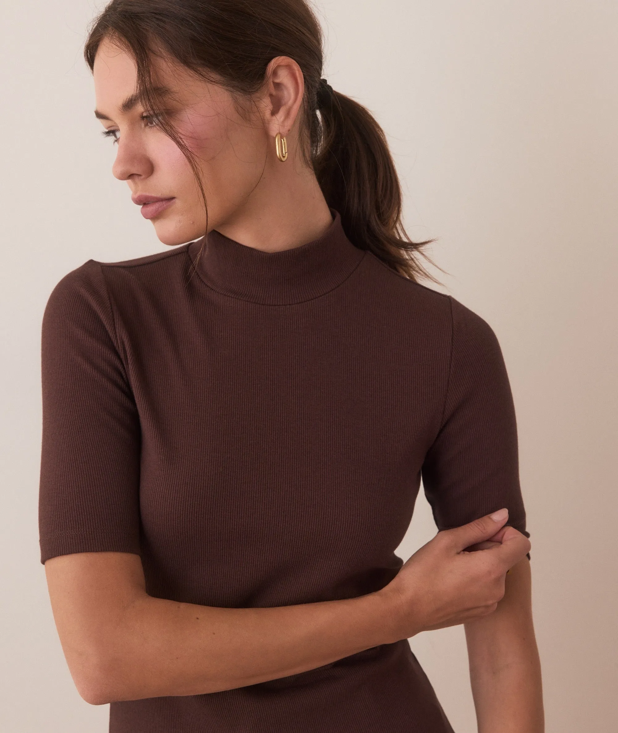Lexi Rib Mock Neck Top sold by Marine Layer product image thumbnail 3