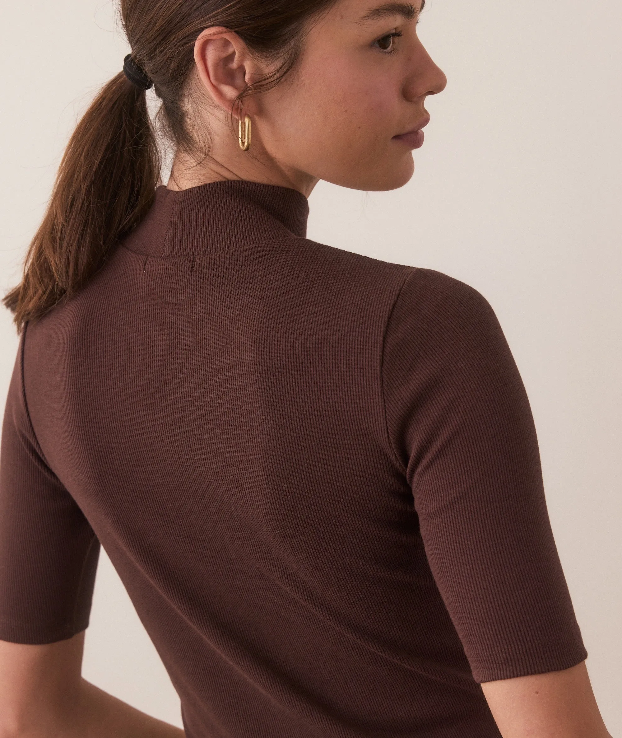 Lexi Rib Mock Neck Top sold by Marine Layer product image thumbnail 5