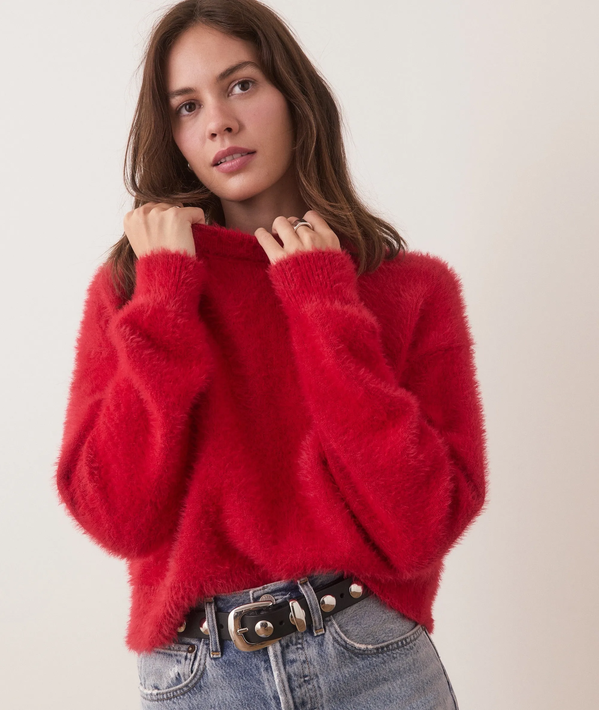 Eyelash Cropped Crewneck Sweater sold by Marine Layer product image thumbnail 5