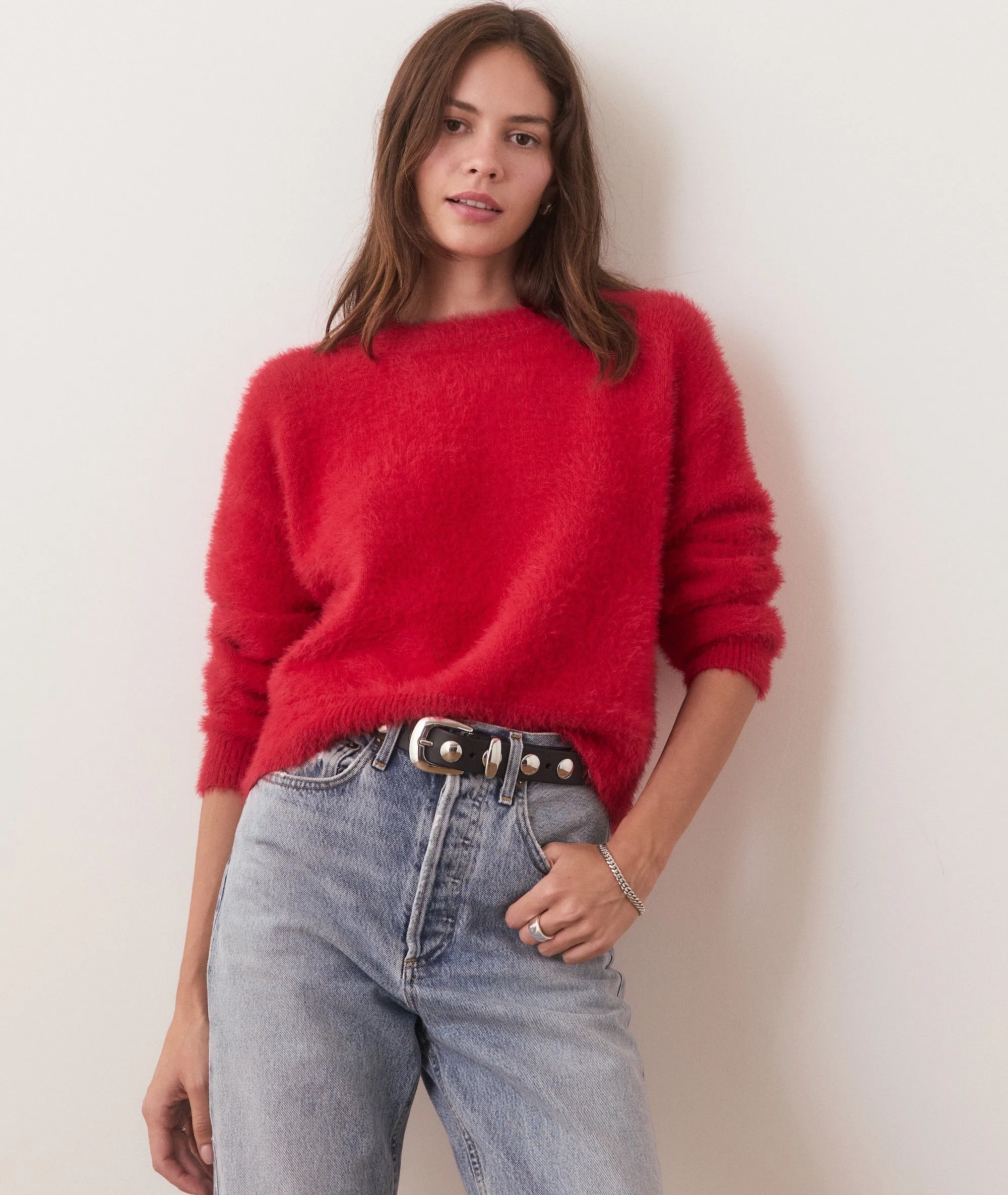 Eyelash Cropped Crewneck Sweater sold by Marine Layer product image thumbnail 2