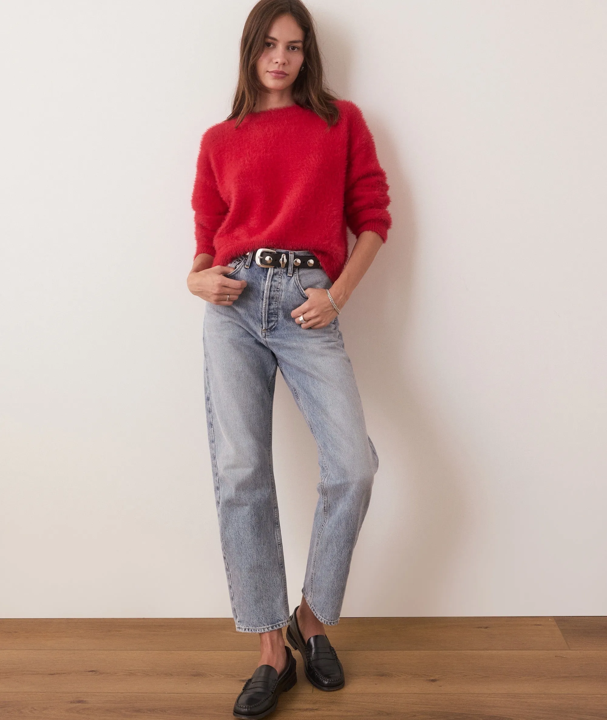 Eyelash Cropped Crewneck Sweater sold by Marine Layer product image thumbnail 4