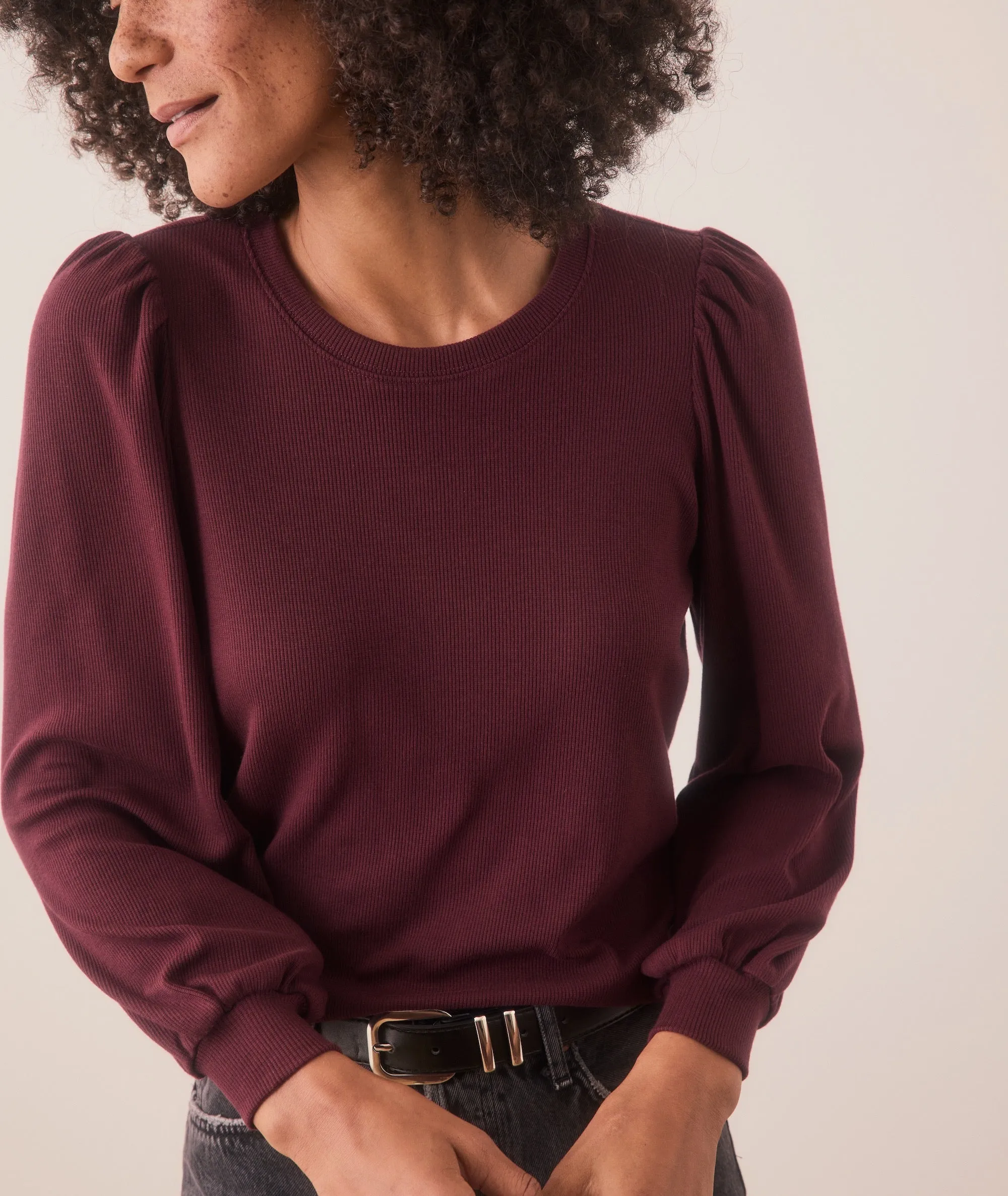 Lexi Rib Puff Sleeve Top sold by Marine Layer product image thumbnail 3