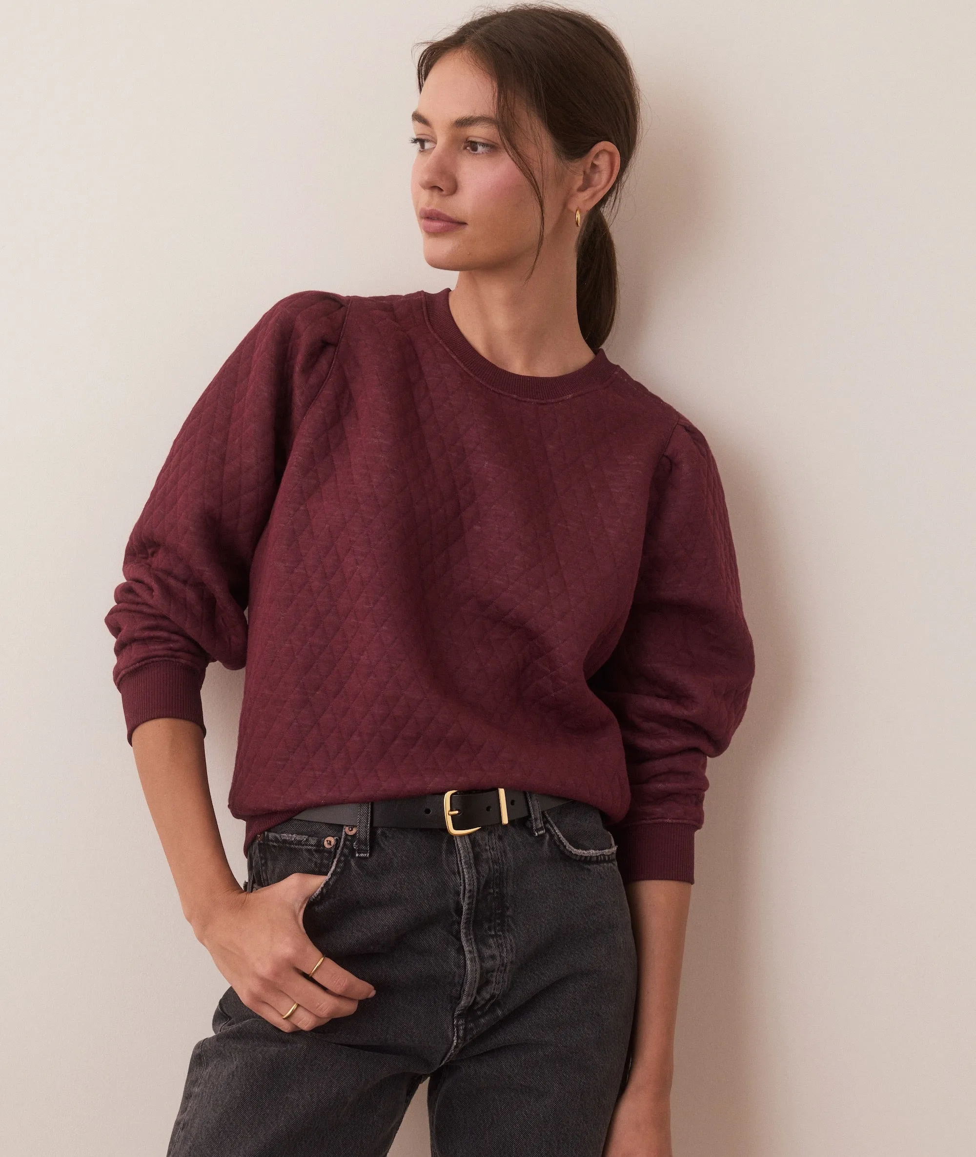 Corbet Puff Sleeve Sweatshirt sold by Marine Layer product image thumbnail 2