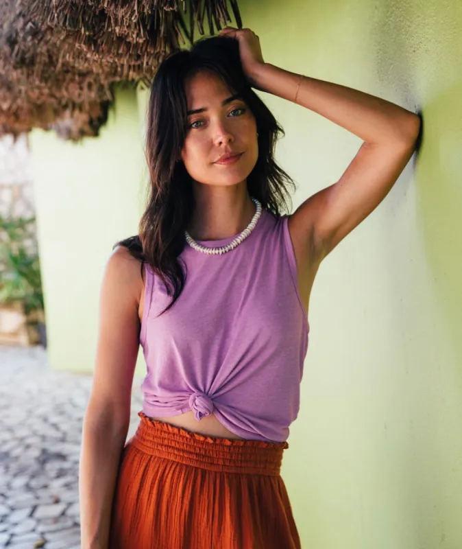 Hemp Cotton Tank in Violet sold by Marine Layer