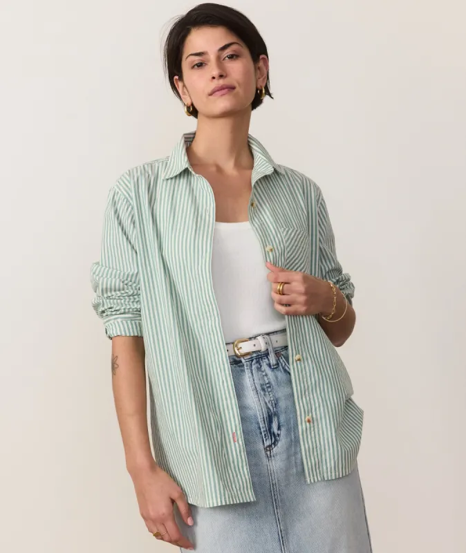 Jane Relaxed Shirt in Cali Poplin sold by Marine Layer