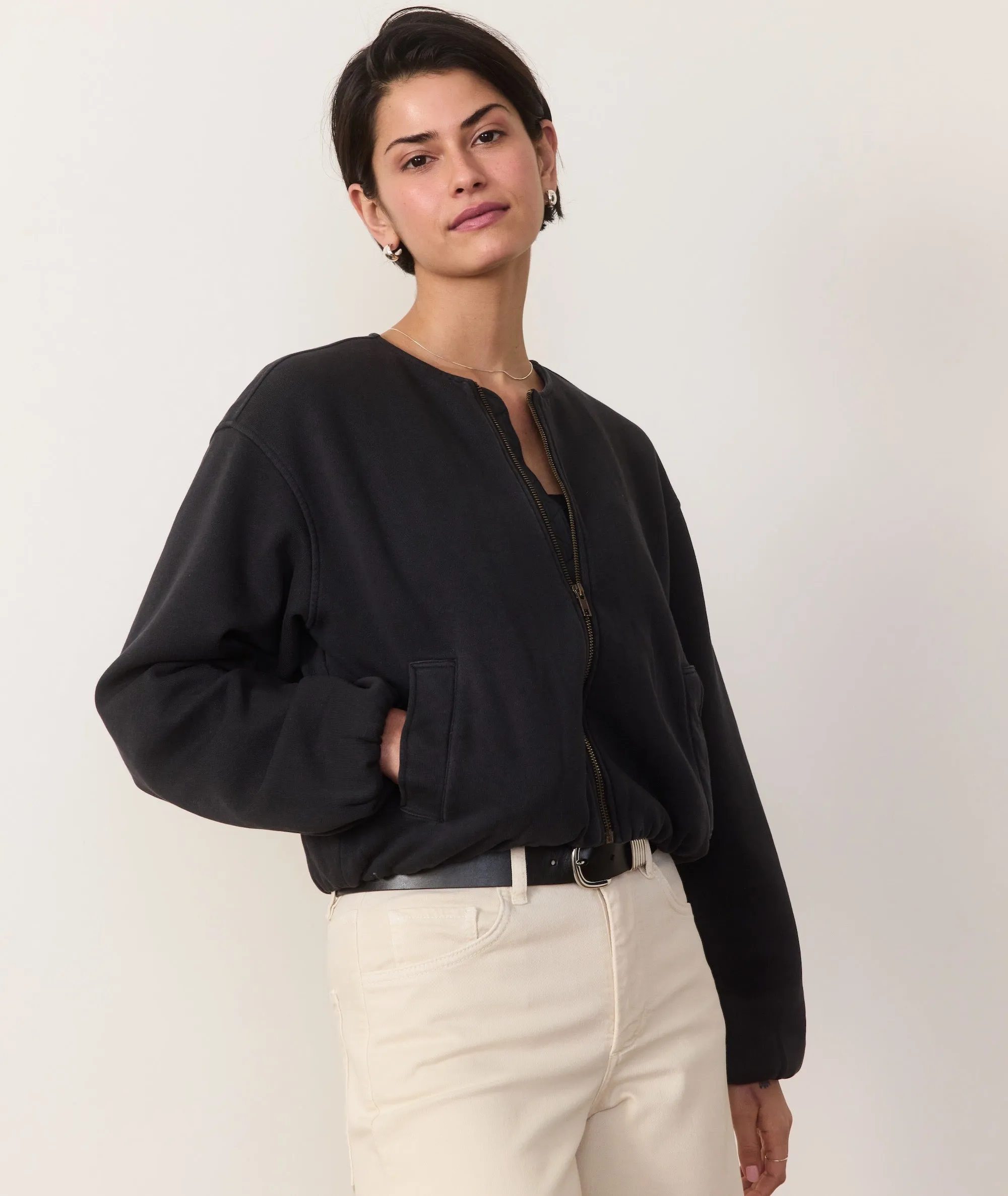 Nila Fleece Bomber sold by Marine Layer product image thumbnail 2