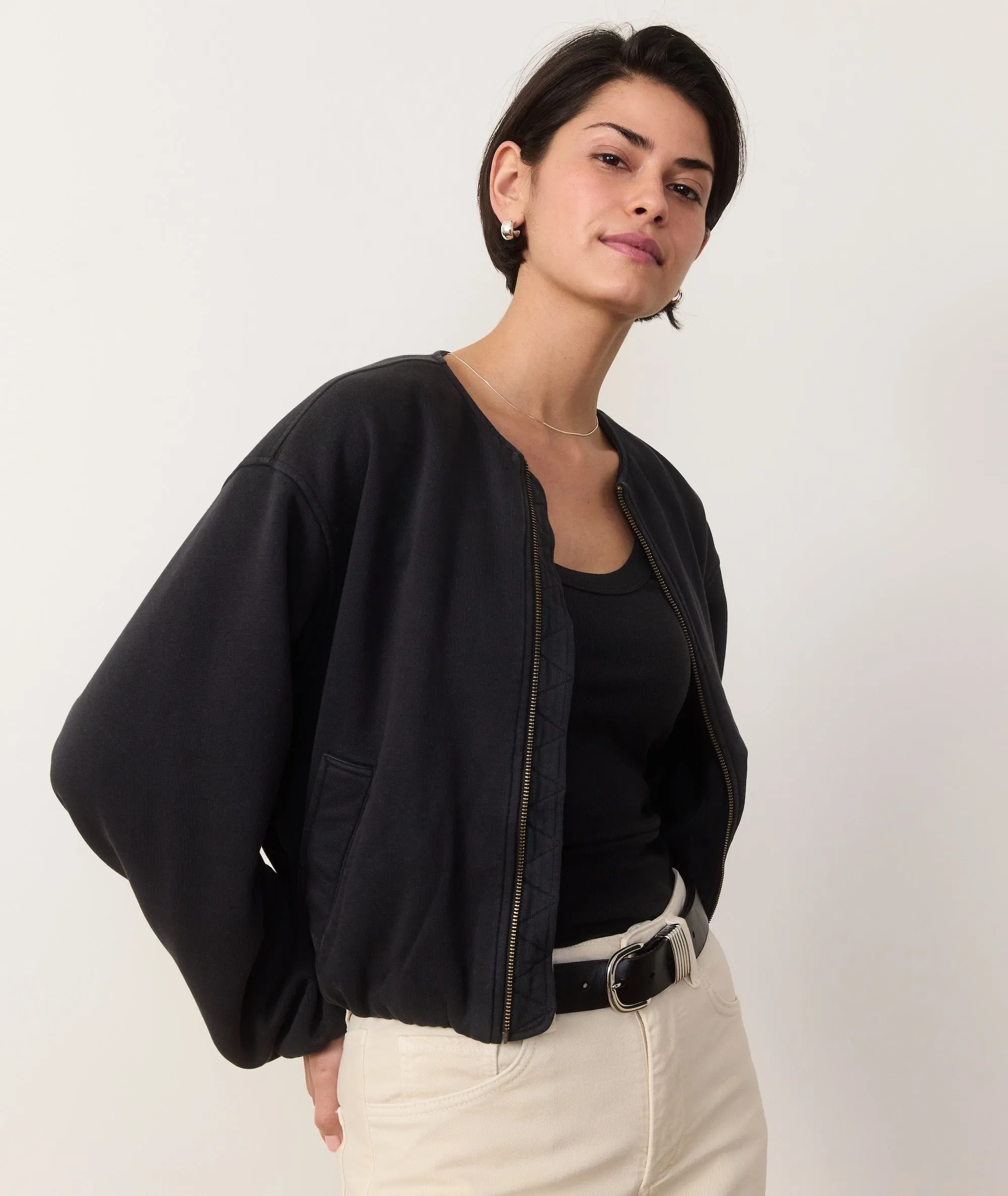 Nila Fleece Bomber sold by Marine Layer product image thumbnail 3