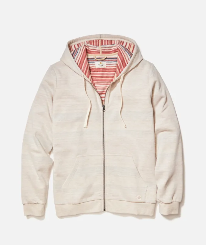 Fleece Stripe Full-Zip sold by Marine Layer