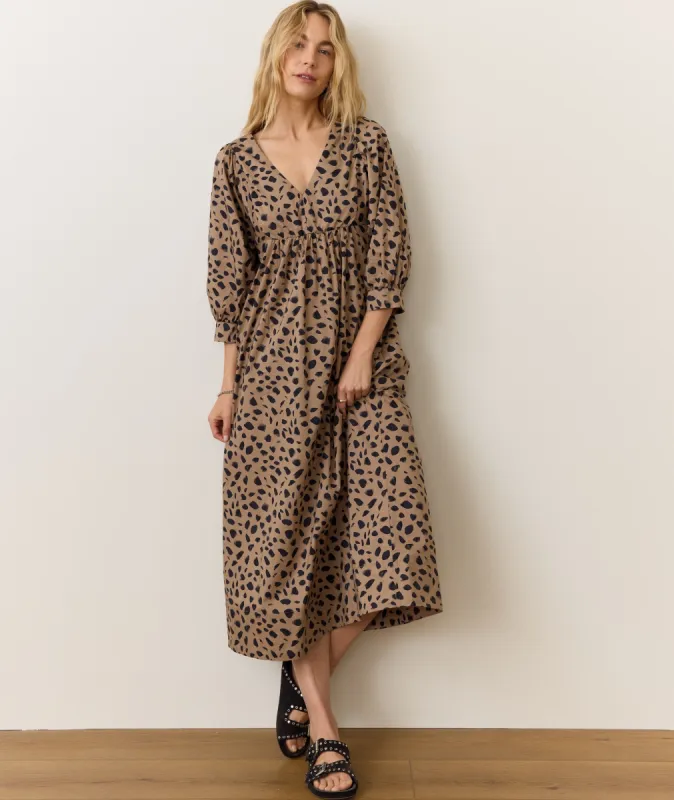 Alani Poplin Maxi Dress sold by Marine Layer