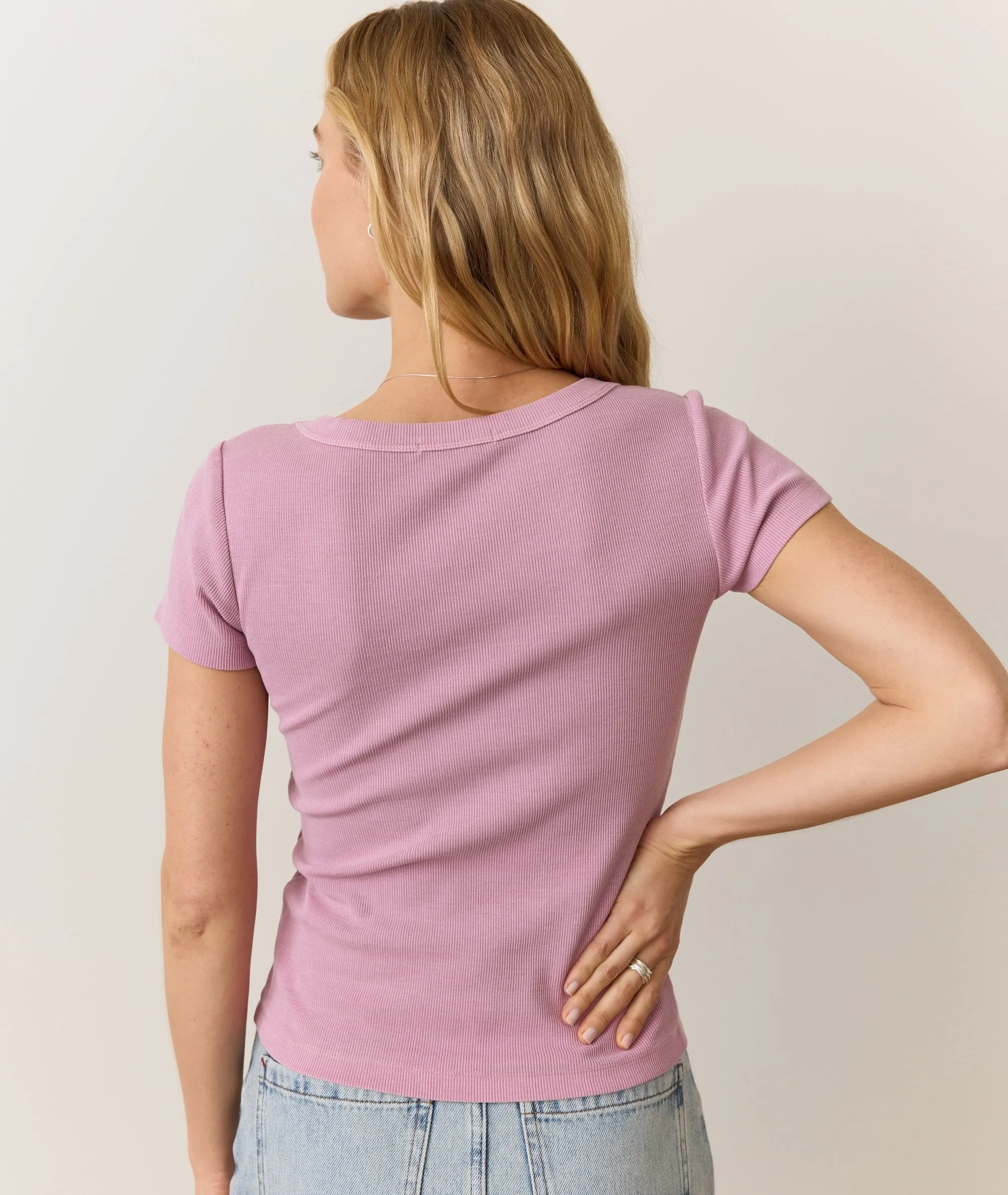 Lexi Rib Sun-In Scoop Tee sold by Marine Layer product image thumbnail 3