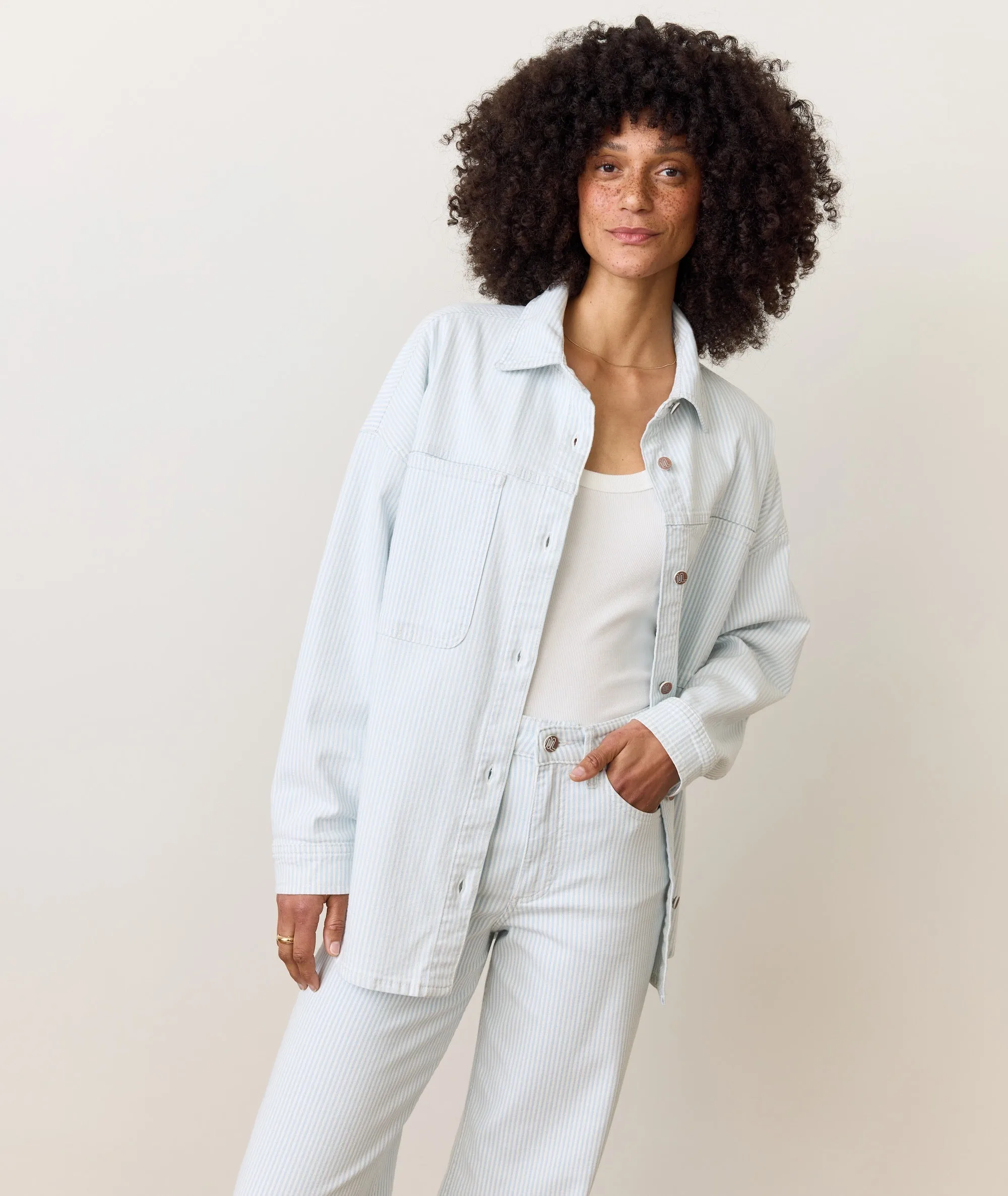 Molly Oversized Denim Shirt Jacket sold by Marine Layer