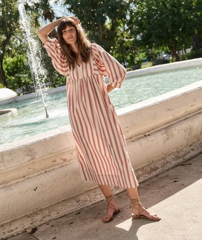 Alani Poplin Maxi Dress sold by Marine Layer