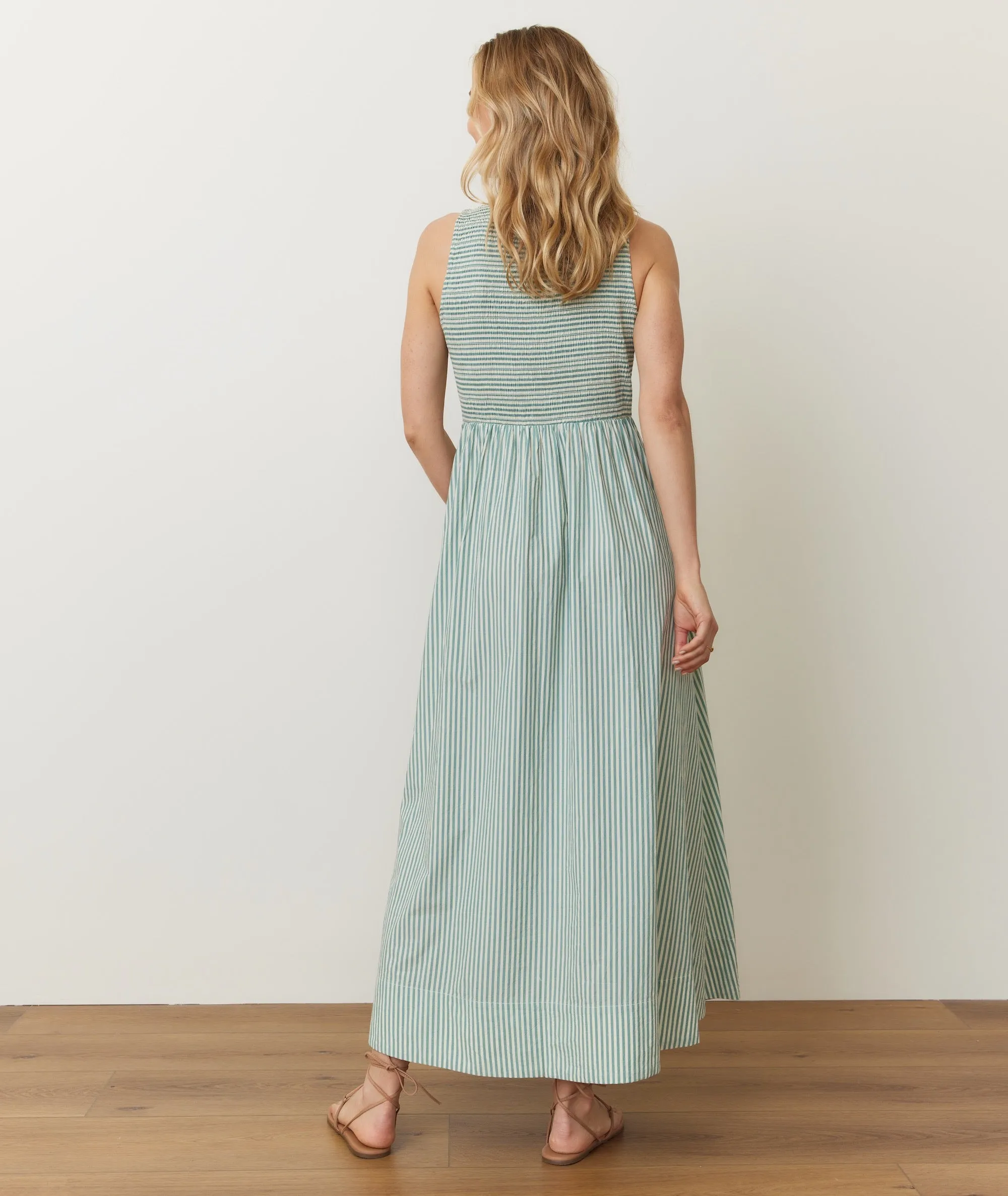 Darcy Poplin Smocked Dress sold by Marine Layer product image thumbnail 3