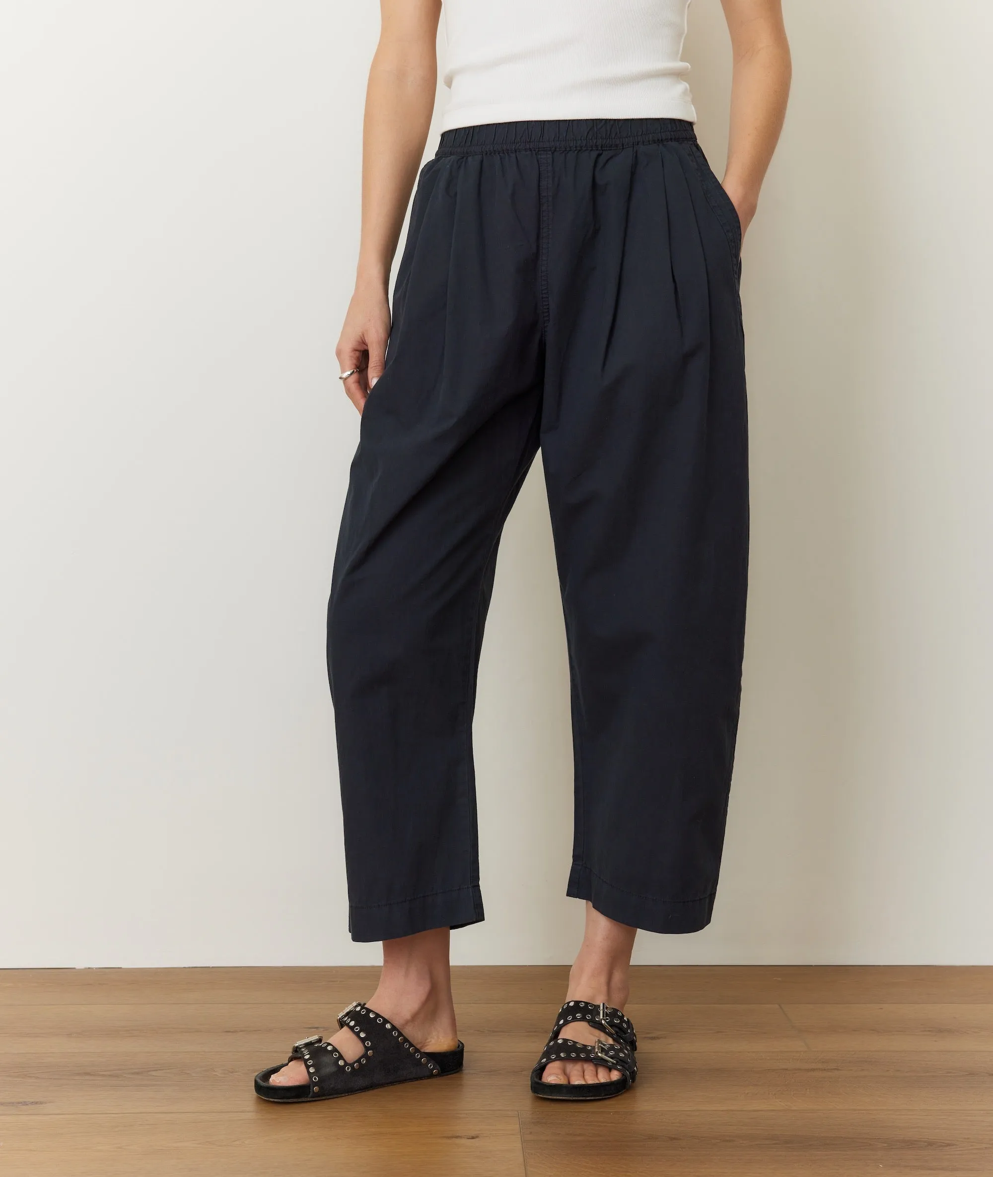 Kyra Poplin Barrel Pant sold by Marine Layer product image thumbnail 2
