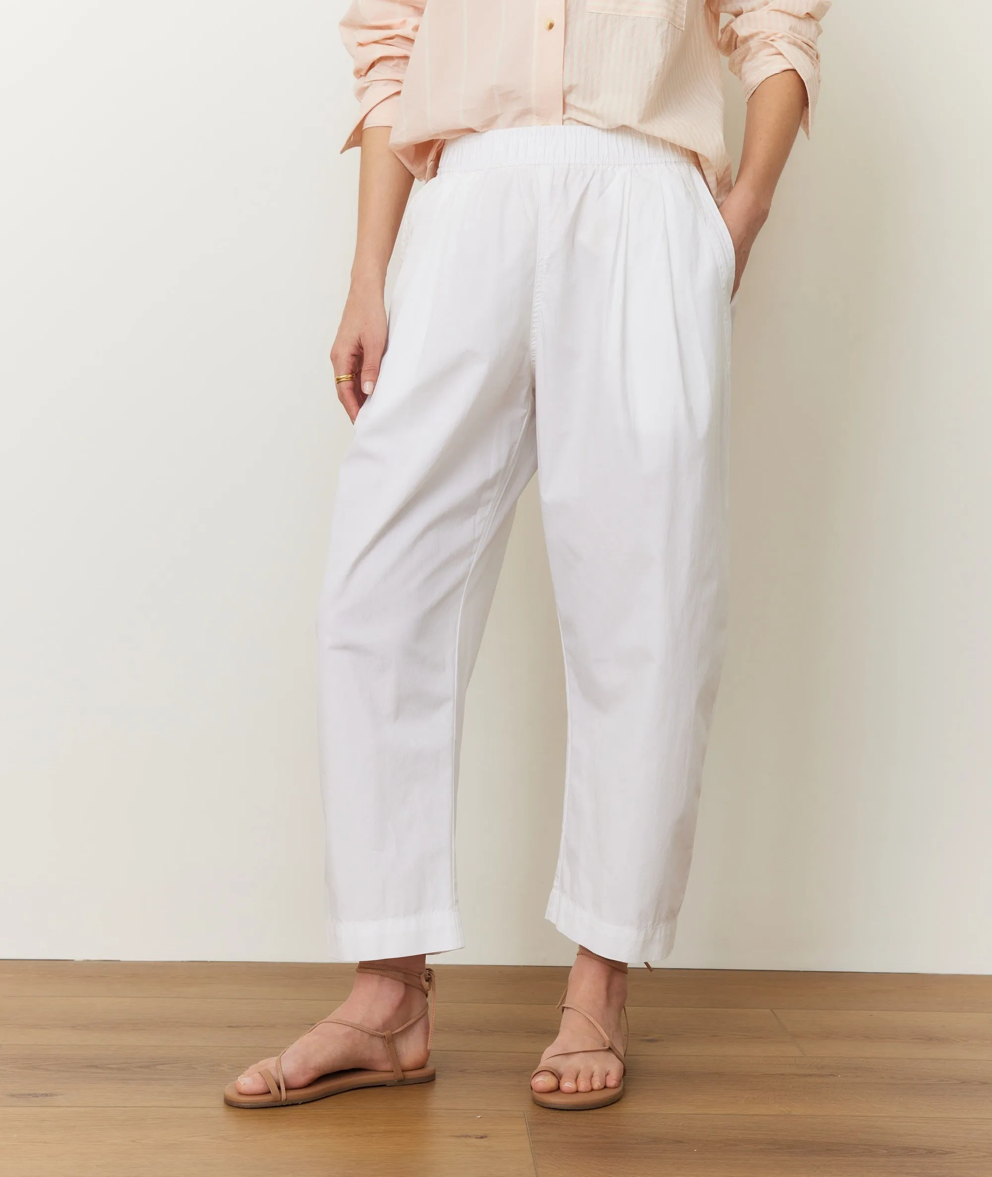 Kyra Poplin Barrel Pant sold by Marine Layer product image thumbnail 3