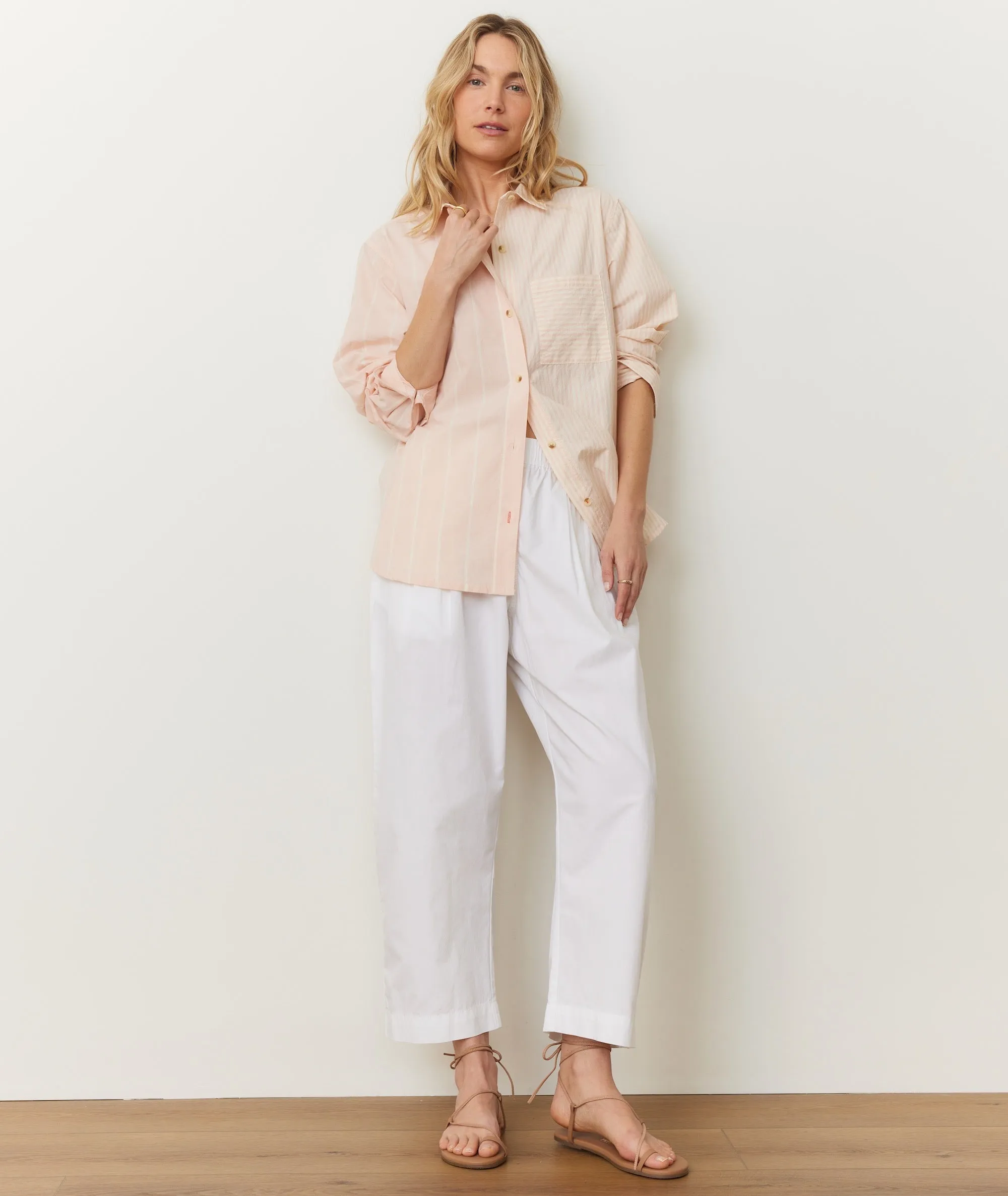 Kyra Poplin Barrel Pant sold by Marine Layer product image thumbnail 4