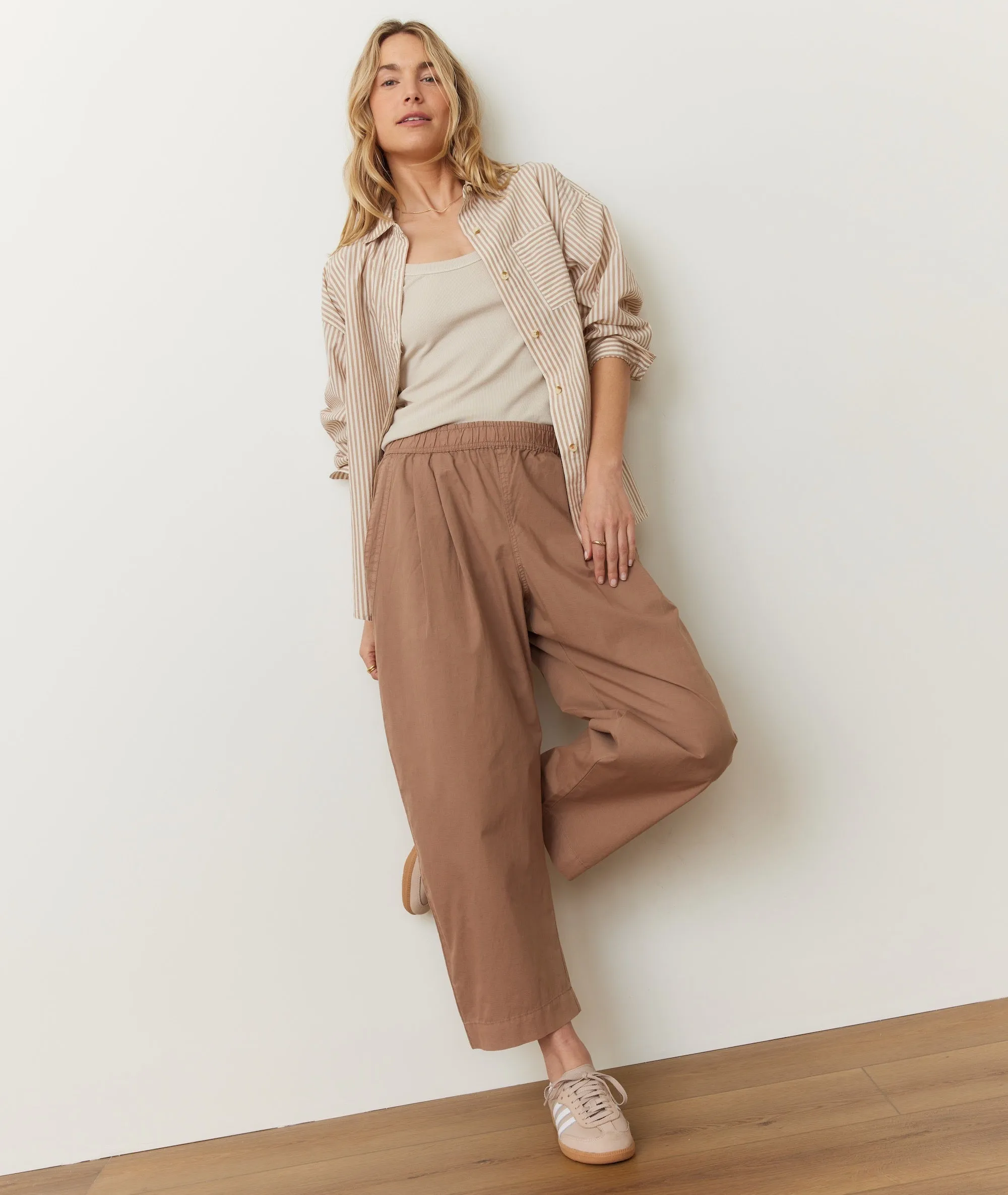 Kyra Poplin Barrel Pant sold by Marine Layer product image thumbnail 4