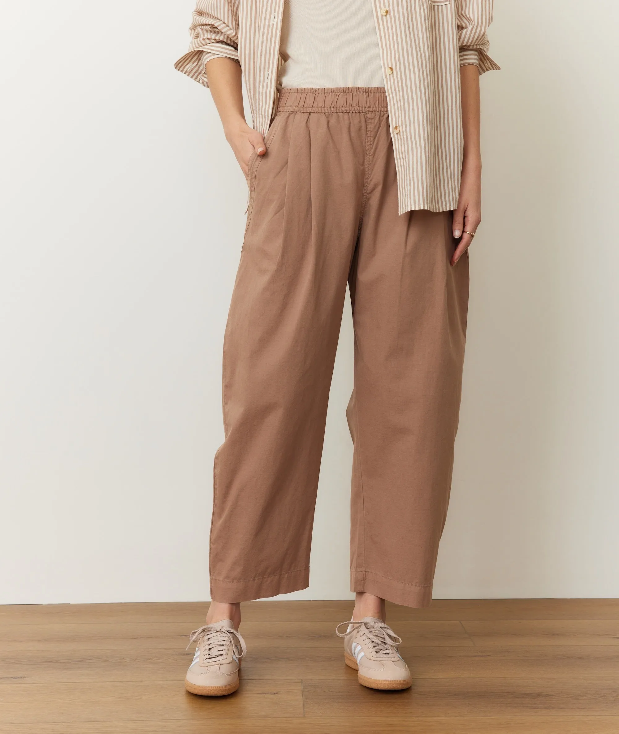 Kyra Poplin Barrel Pant sold by Marine Layer product image thumbnail 2