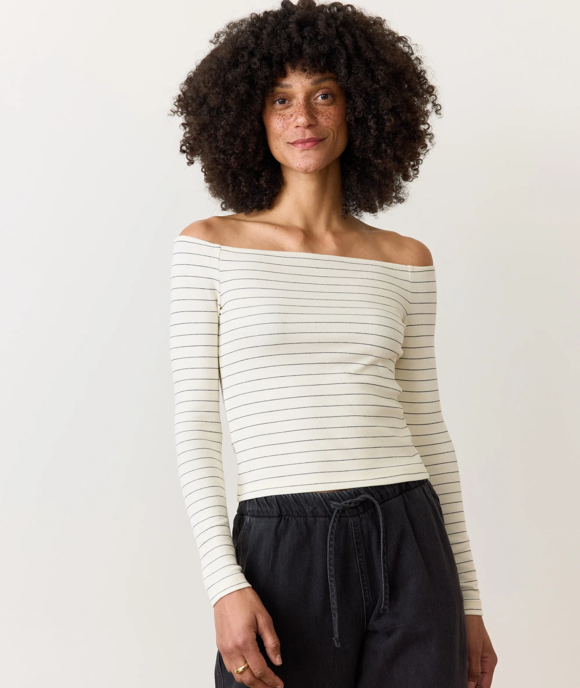 Lexi Rib Sun-In Off the Shoulder Top sold by Marine Layer product image thumbnail 2