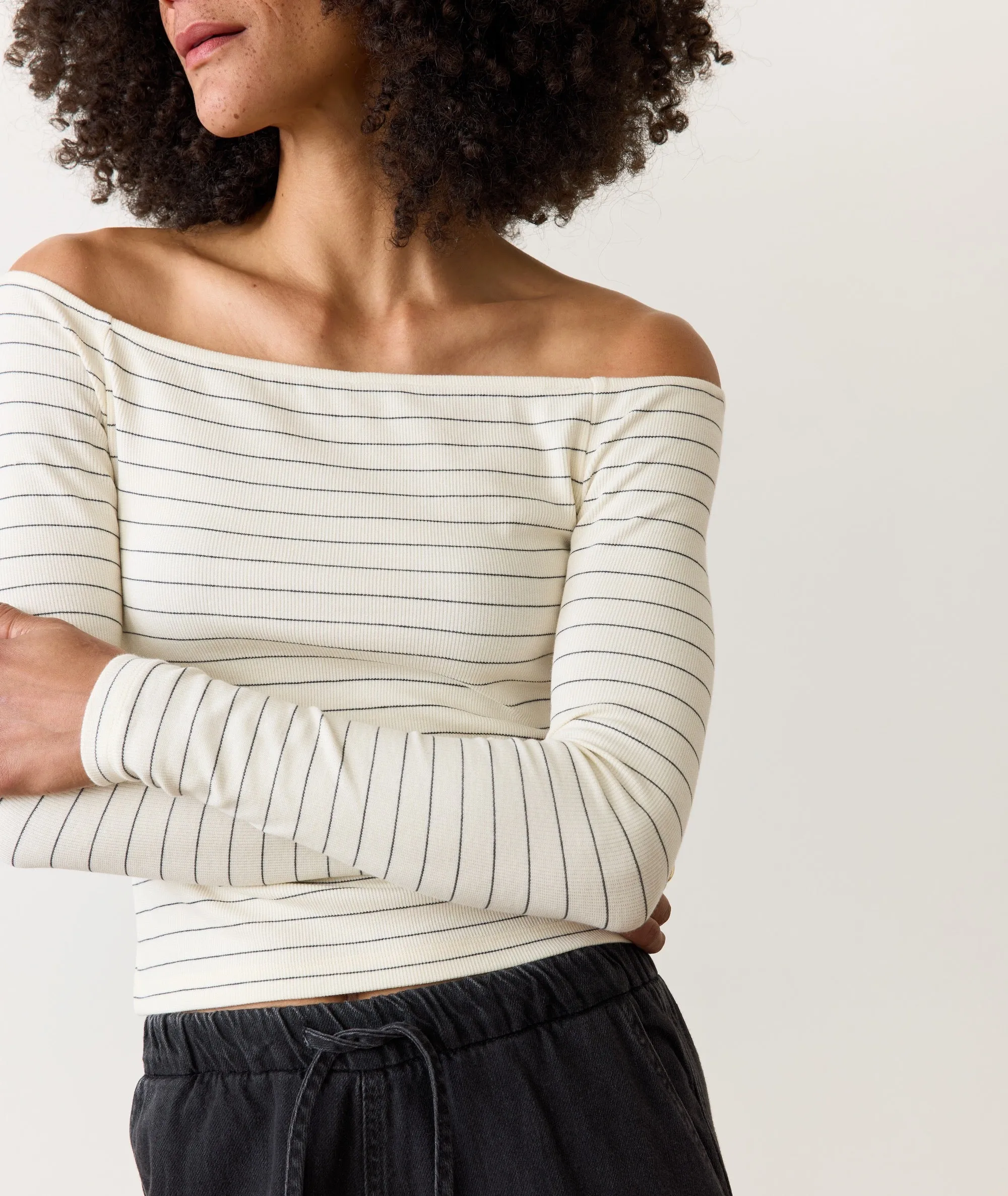 Lexi Rib Sun-In Off the Shoulder Top sold by Marine Layer product image thumbnail 4