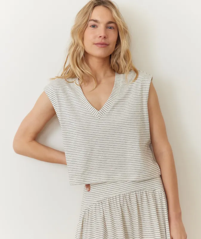 Nina Relaxed V-Neck Tank sold by Marine Layer