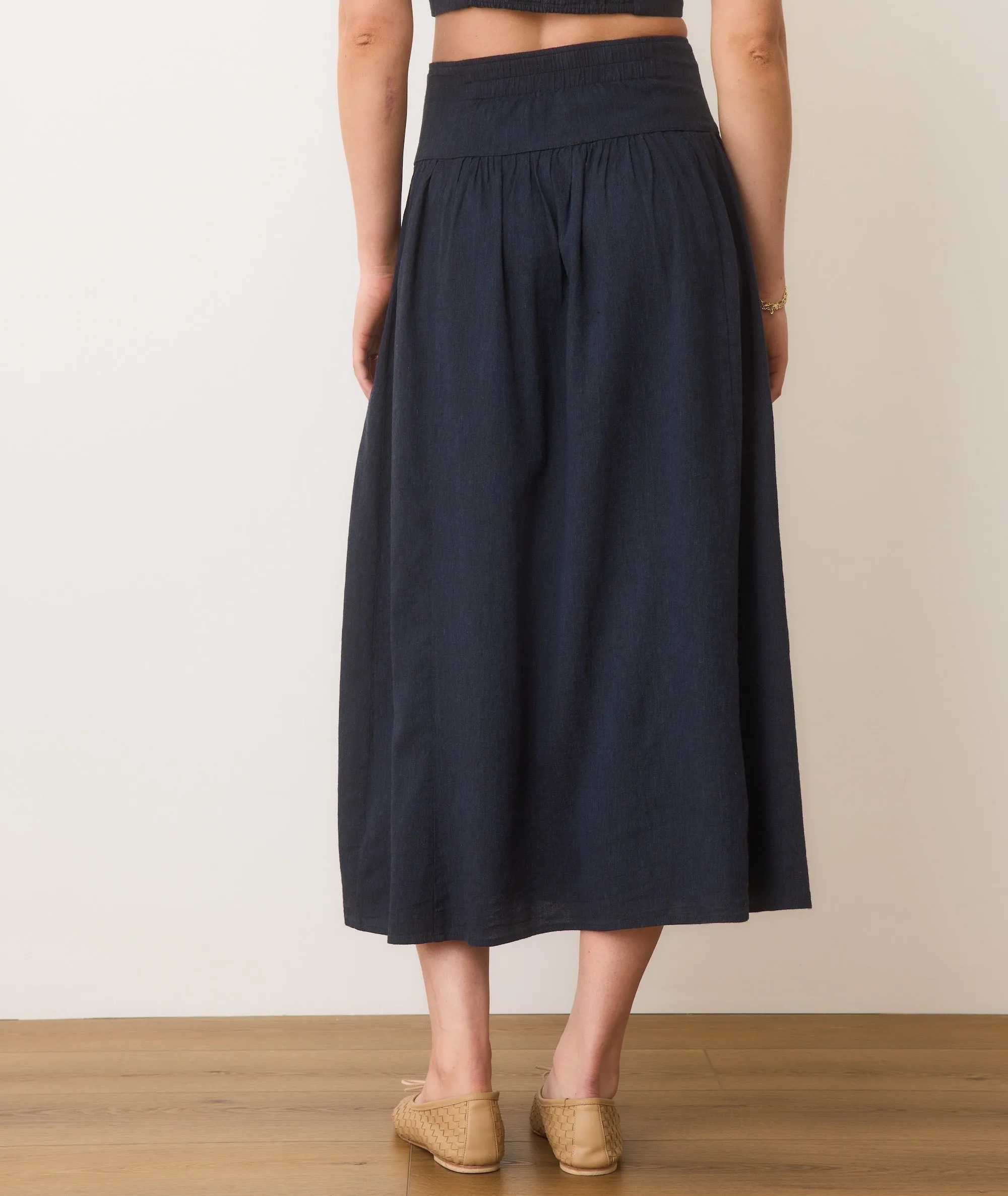 Jade Button Through Skirt sold by Marine Layer product image thumbnail 3