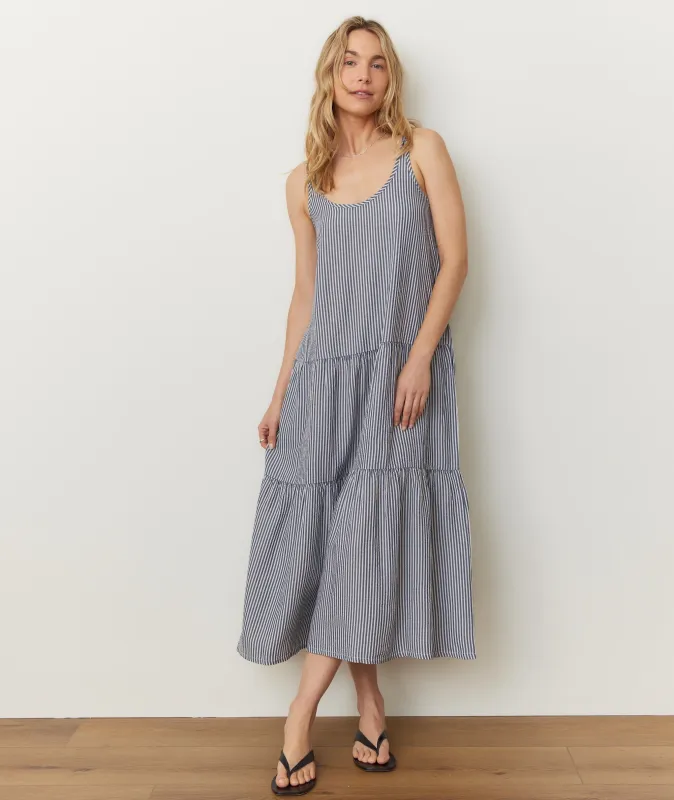 Poppy Seersucker Maxi Dress sold by Marine Layer