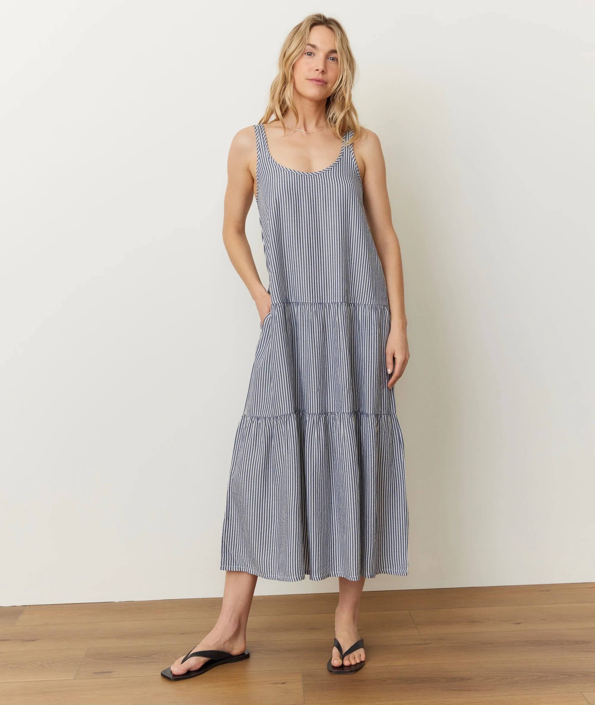 Poppy Seersucker Maxi Dress sold by Marine Layer product image thumbnail 2