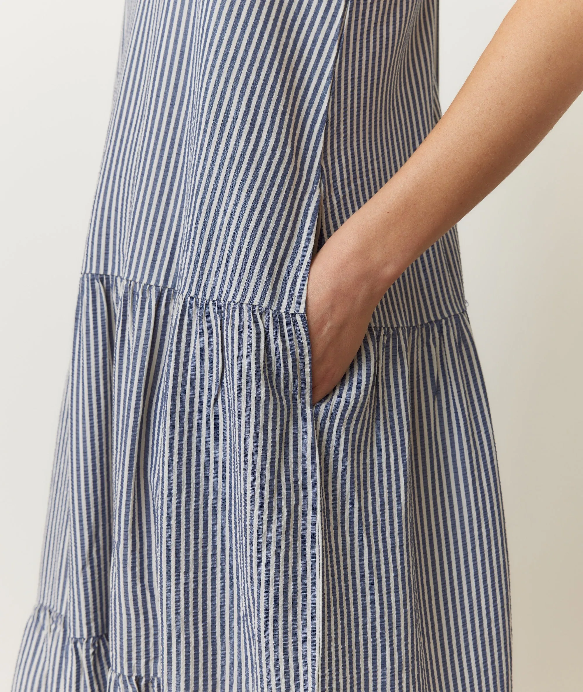 Poppy Seersucker Maxi Dress sold by Marine Layer product image thumbnail 4