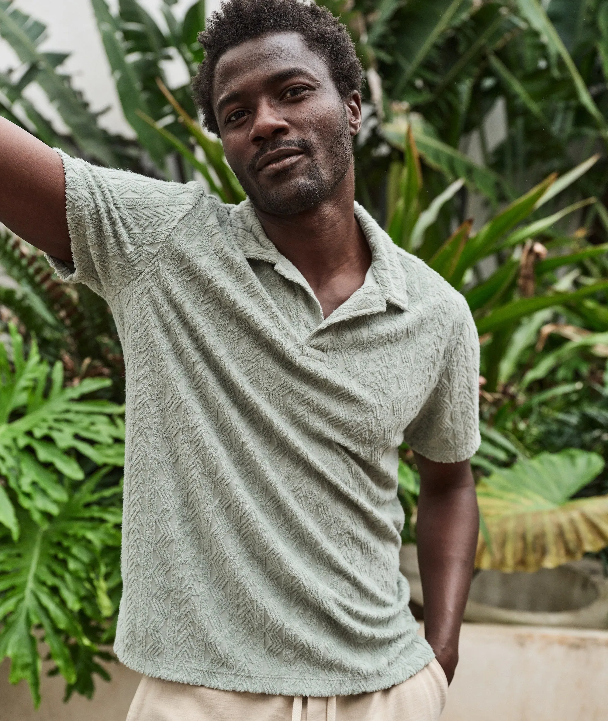 Textured Terry Polo sold by Marine Layer product image thumbnail 3