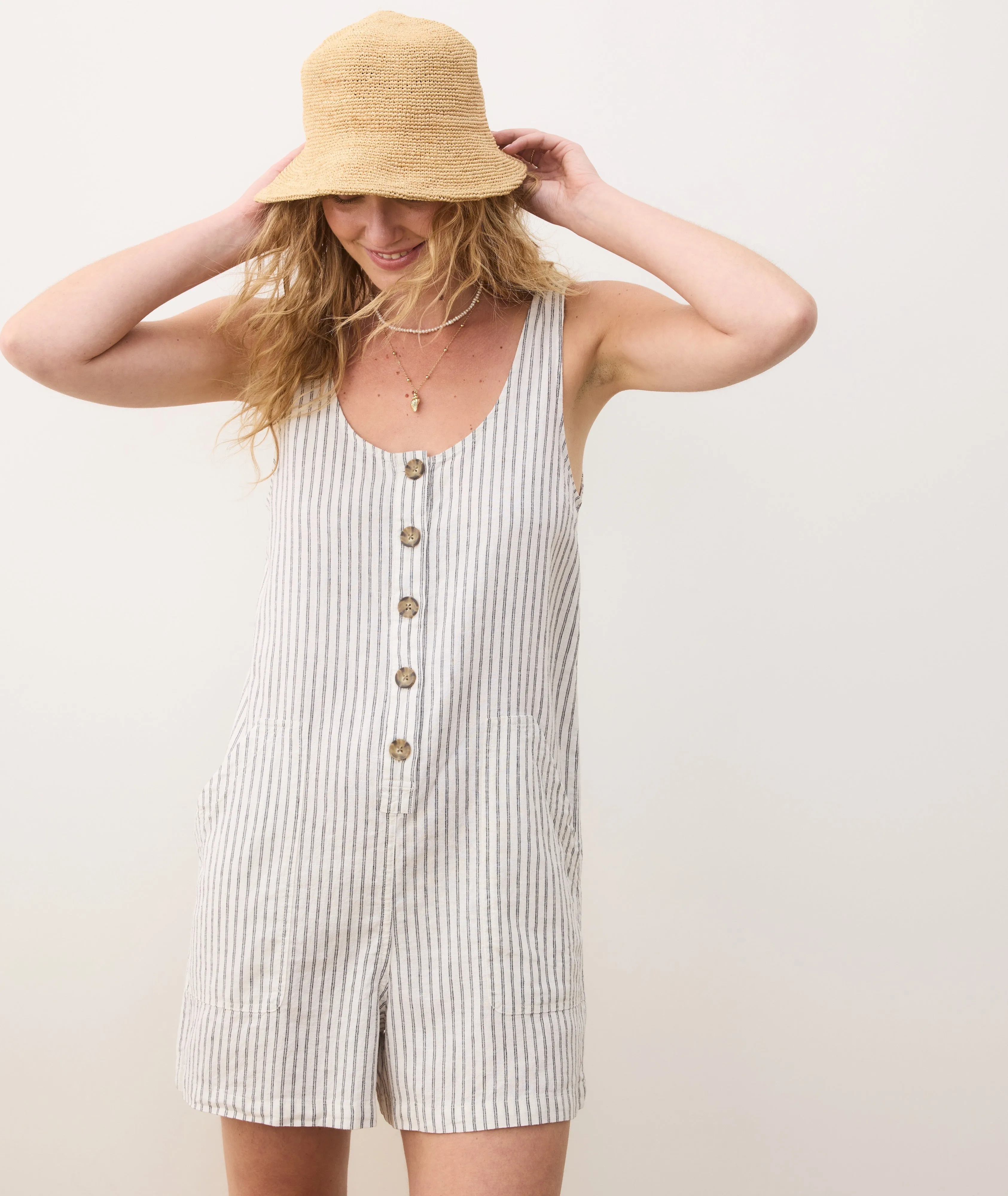 Sydney Romper sold by Marine Layer