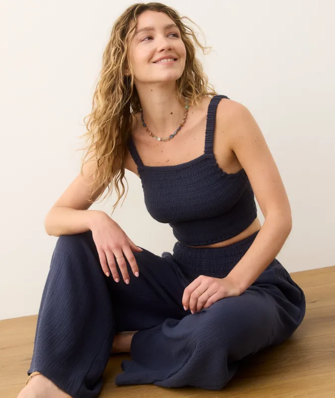 Sophia Double Cloth Palazzo Pant sold by Marine Layer