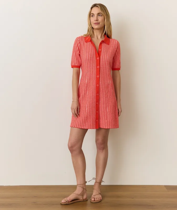 Alice Textured Polo Dress sold by Marine Layer
