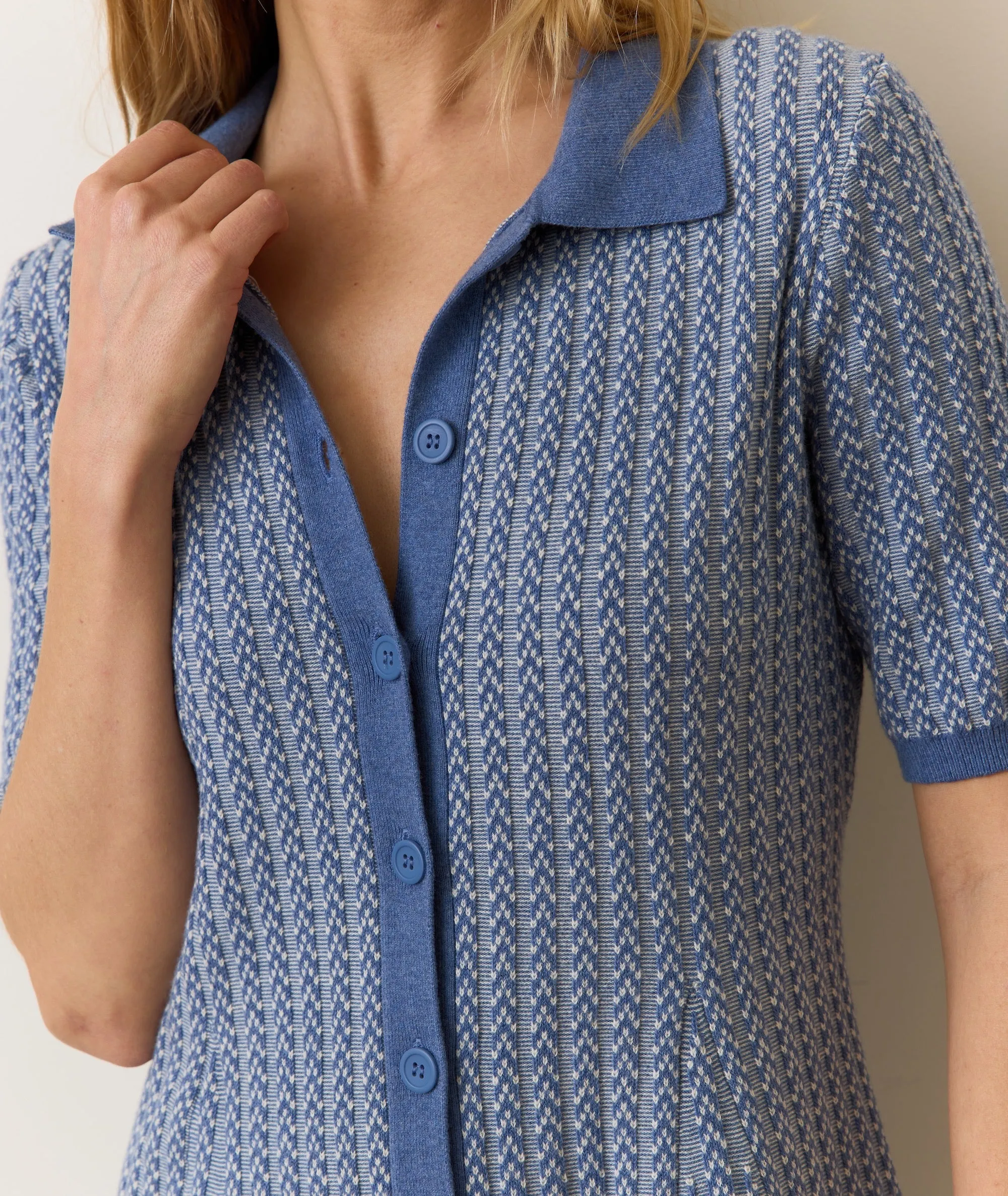 Alice Textured Polo Dress sold by Marine Layer product image thumbnail 5