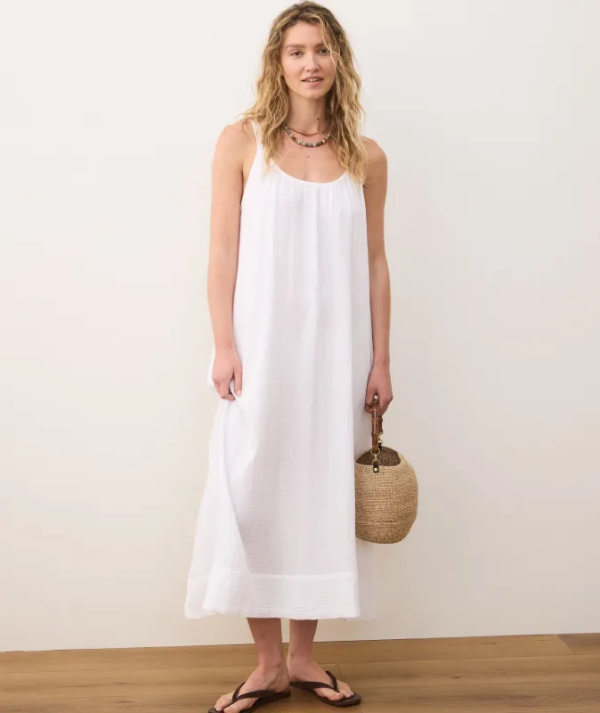 Millie Relaxed Double Cloth Maxi Dress sold by Marine Layer
