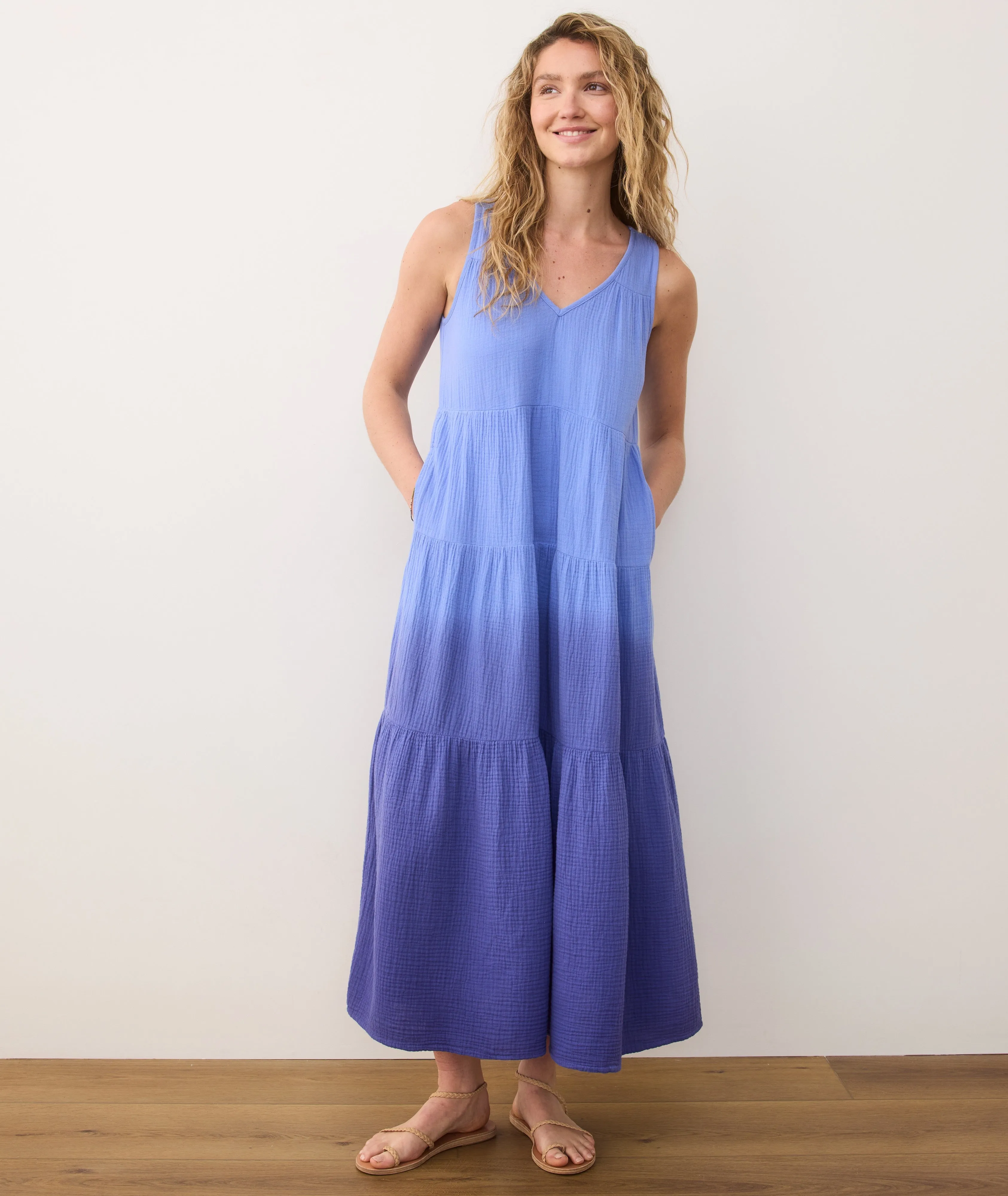Corinne Double Cloth Maxi Dress sold by Marine Layer product image thumbnail 2