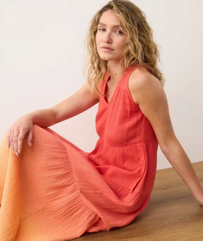 Corinne Double Cloth Maxi Dress sold by Marine Layer