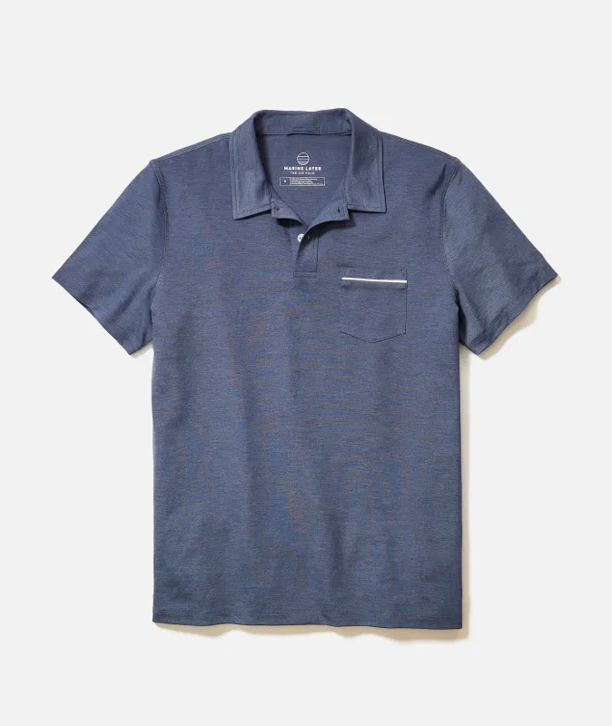Air Pocket Polo sold by Marine Layer