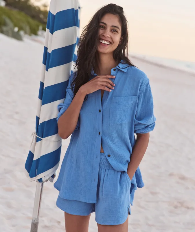 Jane Relaxed Double Cloth Shirt sold by Marine Layer