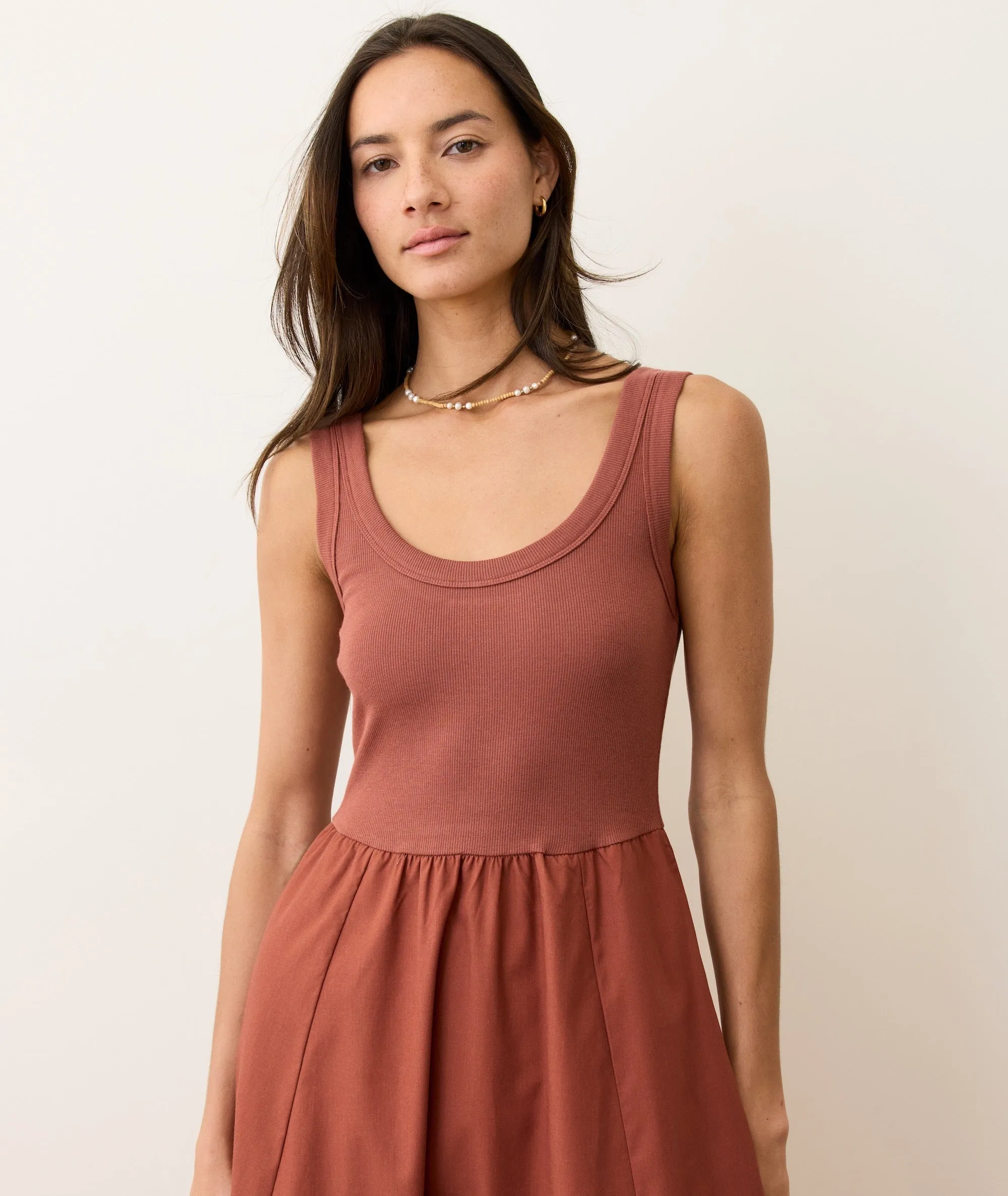 Lexi Rib Poplin Midi Dress sold by Marine Layer product image thumbnail 2