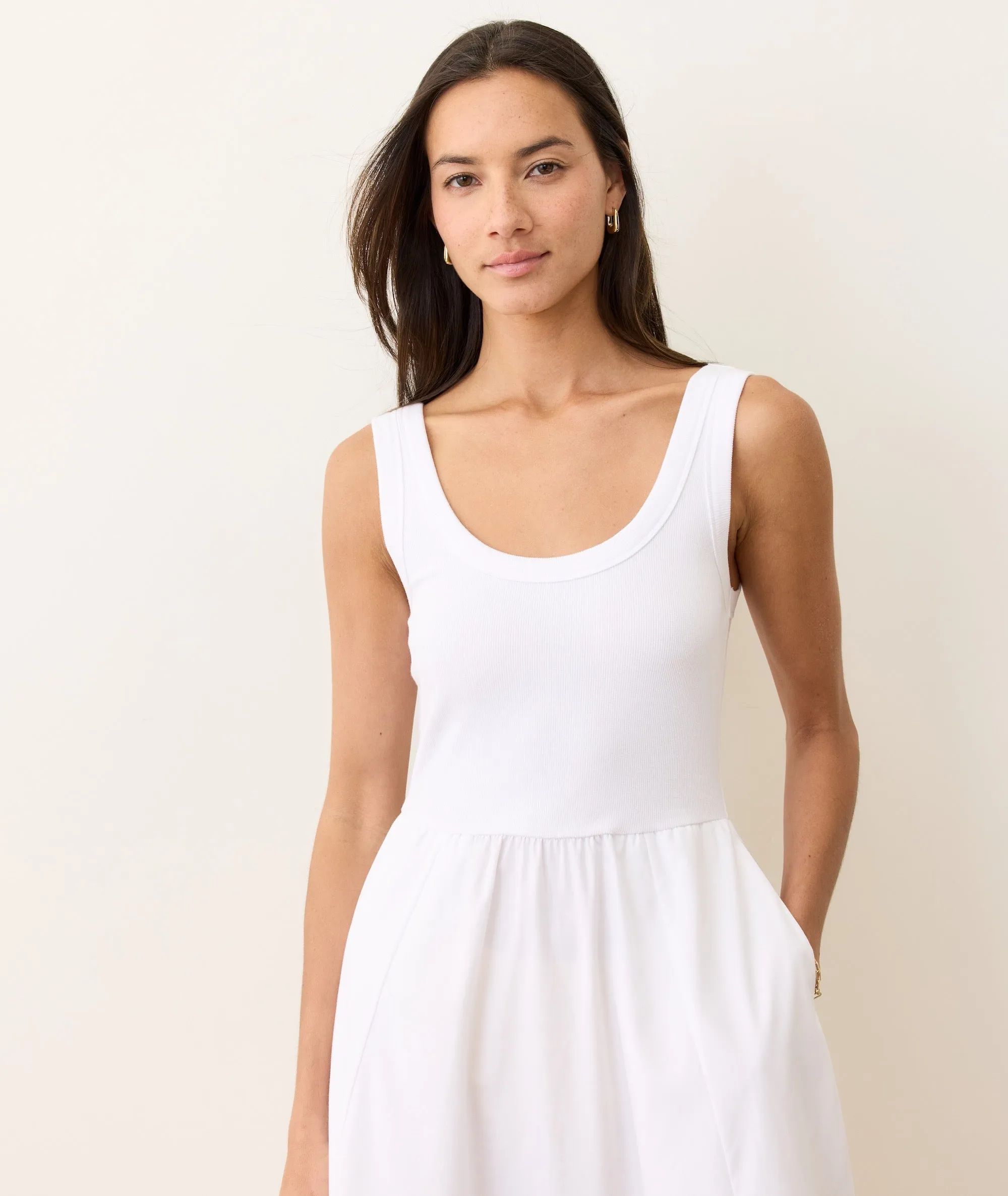 Lexi Rib Poplin Midi Dress sold by Marine Layer product image thumbnail 5